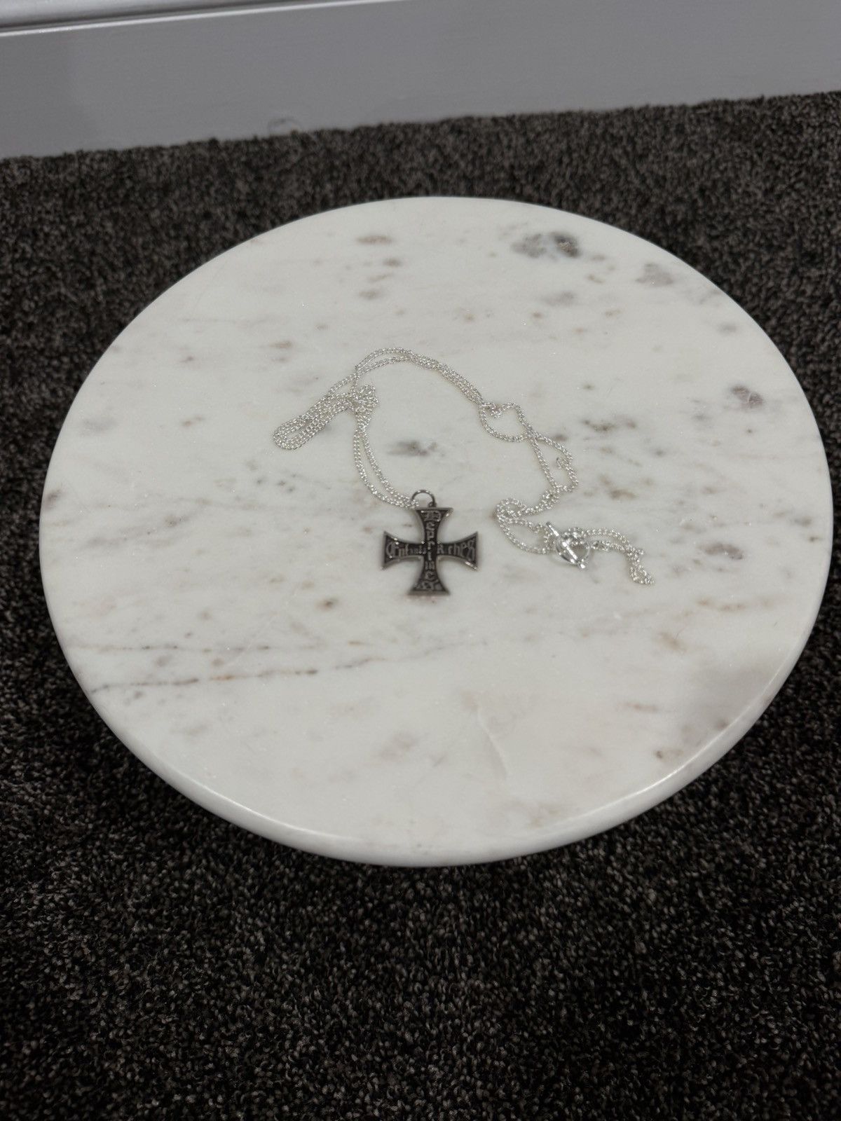 Enfants Riches Deprimes Enfants Riches Deprimes Silver Cross Gothic Logo Necklace Size ONE SIZE - 2 Thumbnail