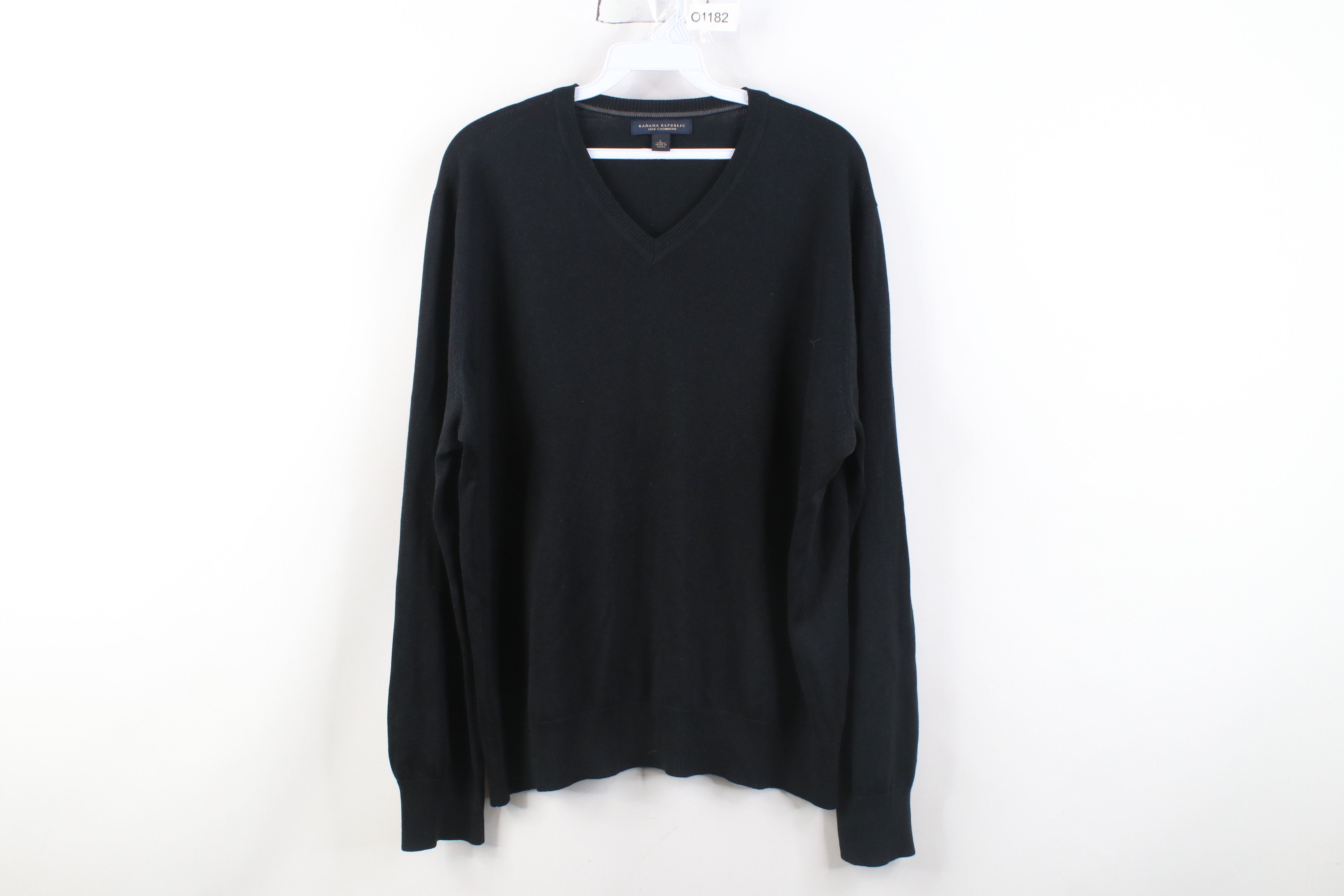 Banana Republic Banana Republic Lightweight Silk Cashmere Knit Sweater Black Size US L / EU 52-54 / 3 - 1 Thumbnail