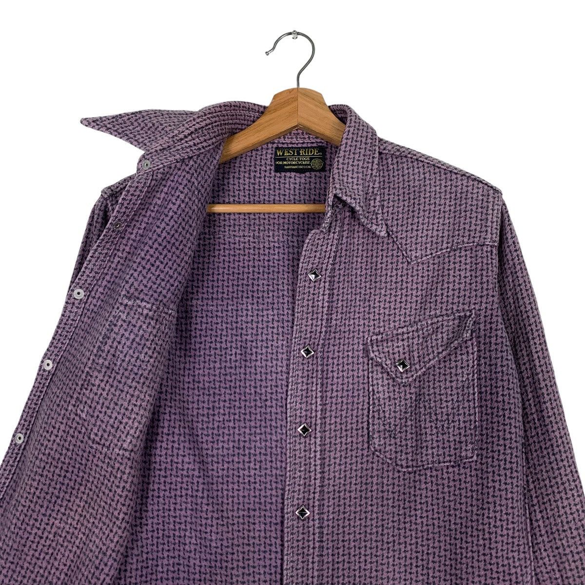 Flannel WEST RIDE Cycle Togs For Motorcyclist Button Shirt #0139-C7 Size US S / EU 44-46 / 1 - 11 Thumbnail