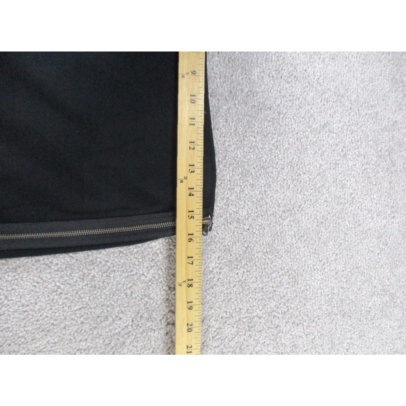Gap VINTAGE Gap Women’s Pencil Skirt 12 Black Stretch Business Casual Workwear Knee Length Zipper Size 34" / US 12 / IT 48 - 5 Thumbnail