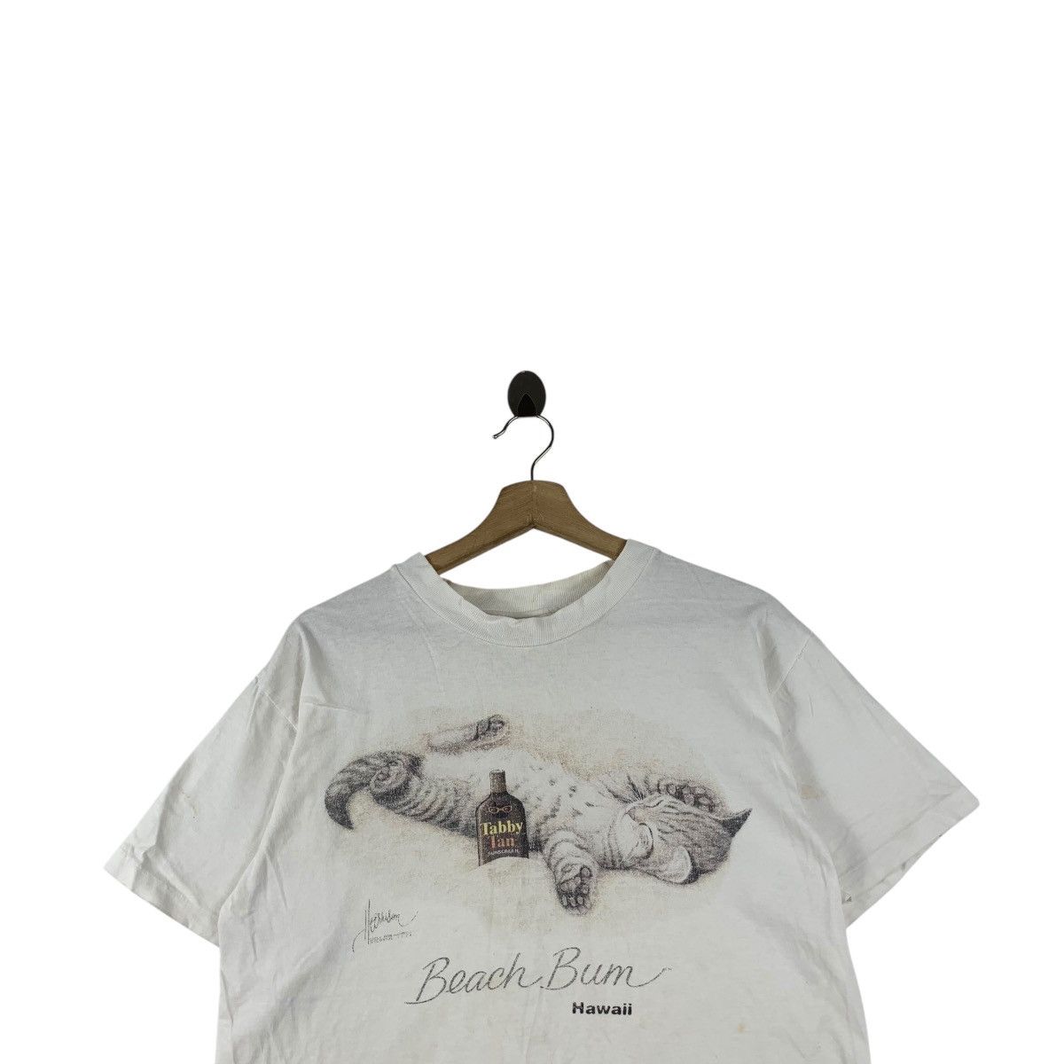 Vintage Vintage 1995 BOB HARRISON BEACH BUM Kitten Tee Shirt Top Size M / US 6-8 / IT 42-44 - 2 Thumbnail