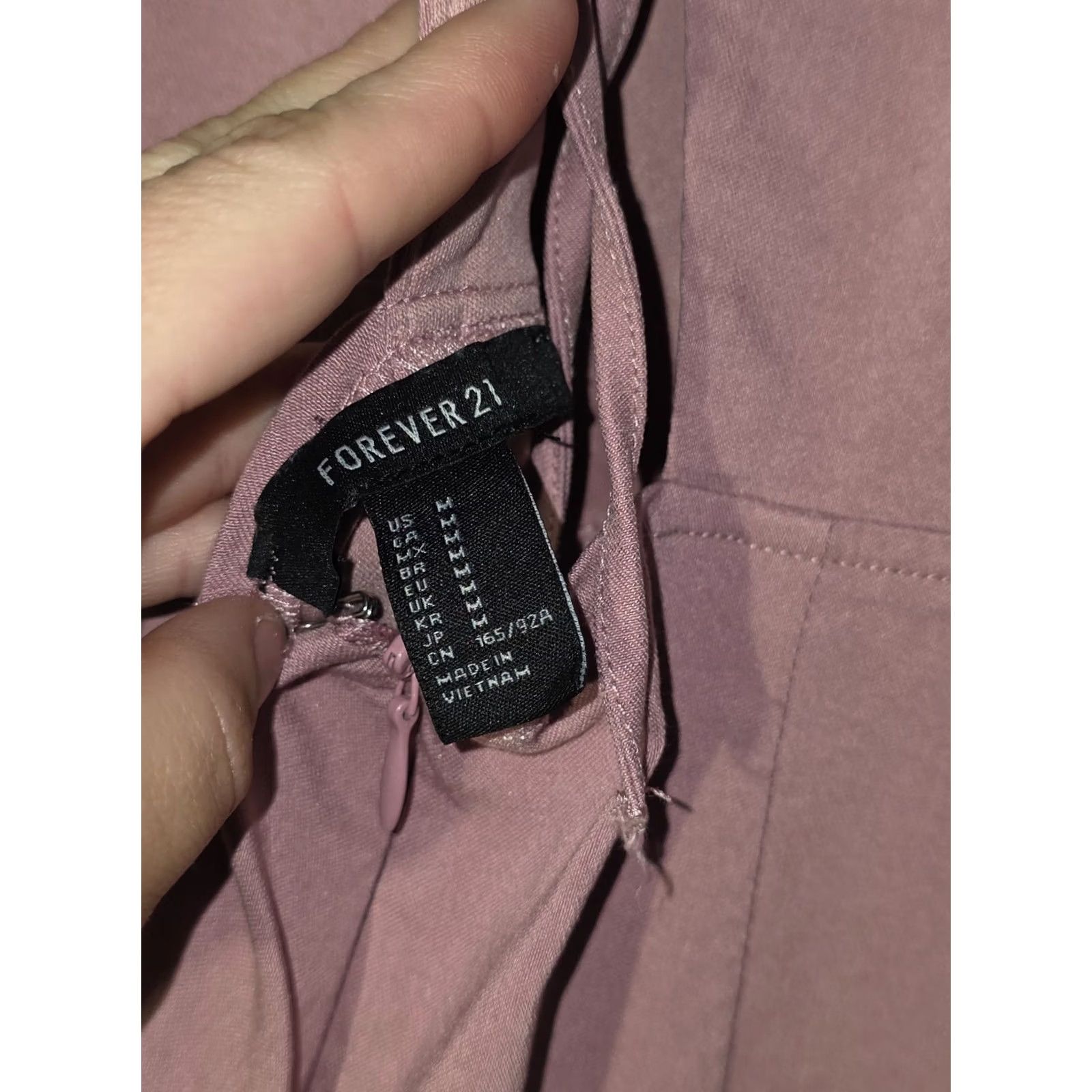 Forever 21 Forever 21 Mini Dress Women's M Mauve Pink Sleeveless Back Tie Cut Out Square Neck Casual Party/Cocktail Summer Spring Womens Mens Girls Size M / US 6-8 / IT 42-44 - 3 Thumbnail