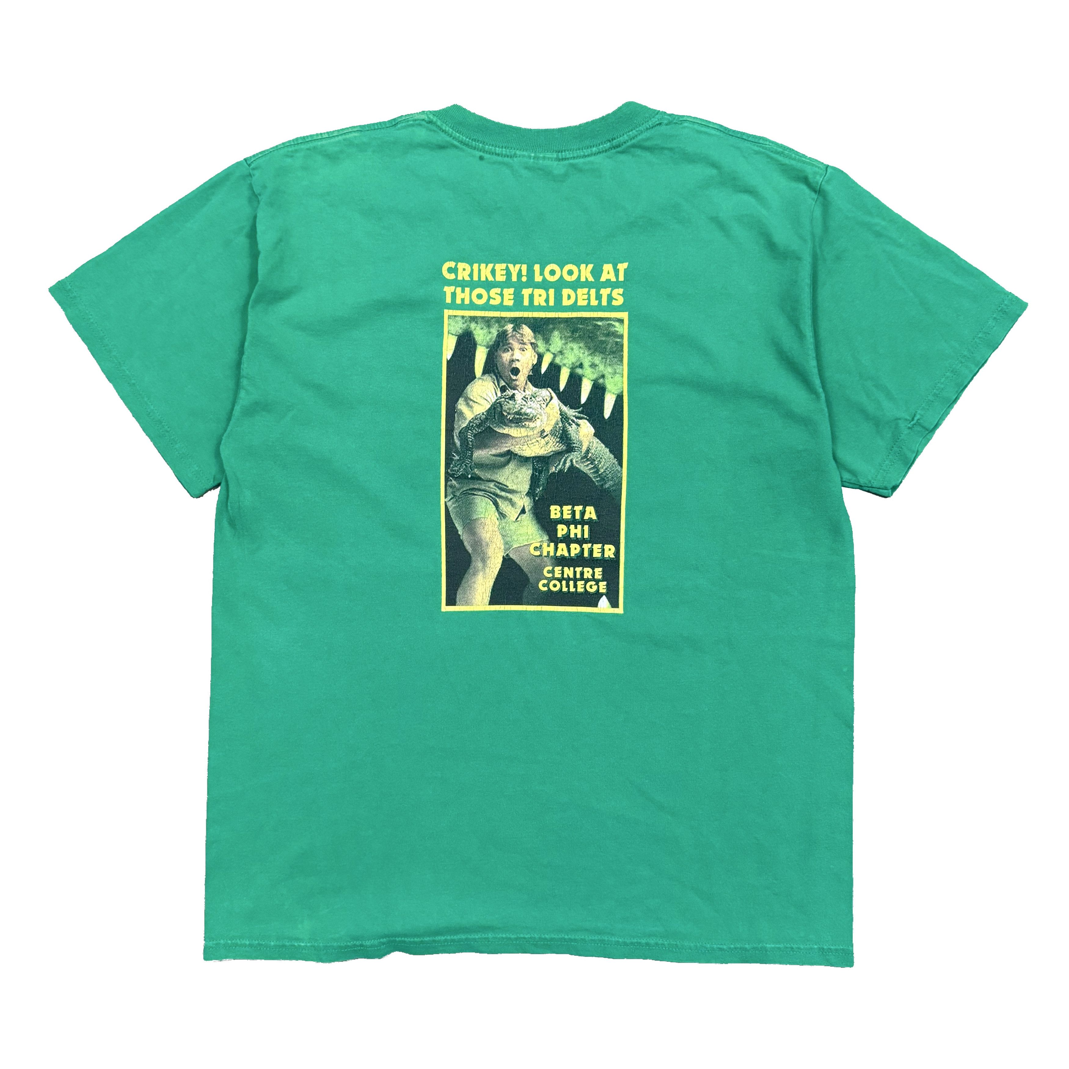 Vintage VTG 00s Steve Irwin Sorority Delta Delta Delta T Shirt Size US L / EU 52-54 / 3 - 1 Thumbnail