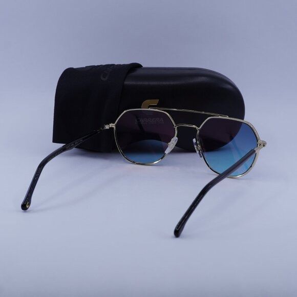 CARRERA 303/S 02M2 YB Aviator Sunglasses - Black/Gold/Blue/Red Gradient CARRERA 303/S 02M2 YB Sunglasses Black Gold Aviator Frame  main image 2