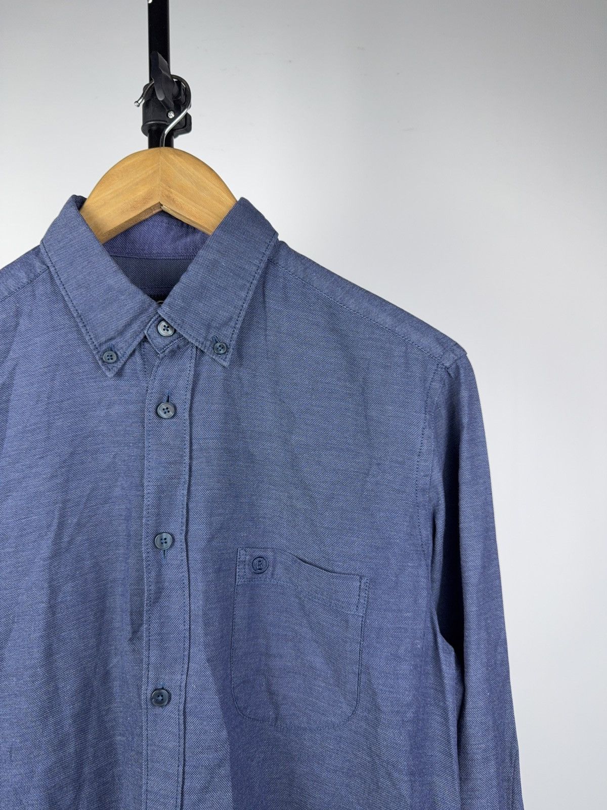 Bogner Luxury Bogner Blue Cotton Shirt Tessitura Monti Fabric 39 M Size US M / EU 48-50 / 2 - 3 Thumbnail