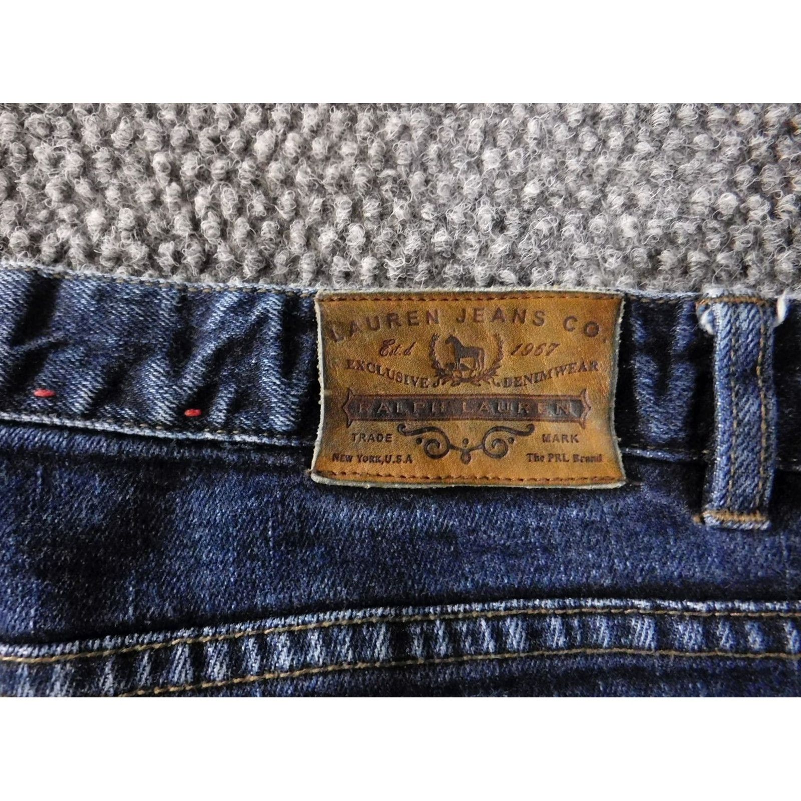 CO Lauren Jeans Co Jeans 12 blue Womens modern slim fit denim classic stretch Slimming Stretch Denim 30in 34in inseam Straight Retro Vintage No - Size 24" / US 00 / IT 34 - 7 Thumbnail