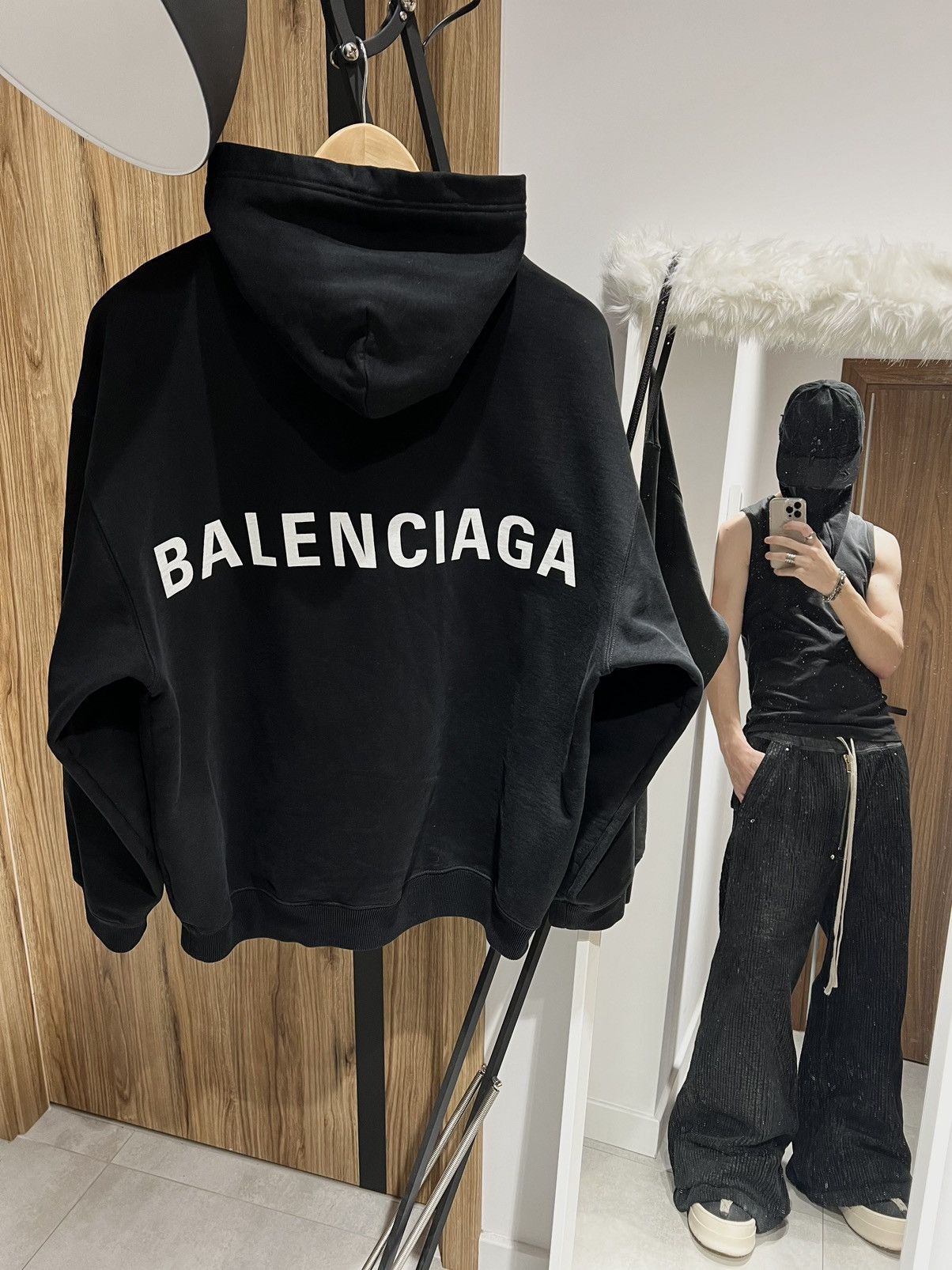 Balenciaga 🚨Balenciaga black Hoodie logo-print Size US M / EU 48-50 / 2 - 1 Thumbnail