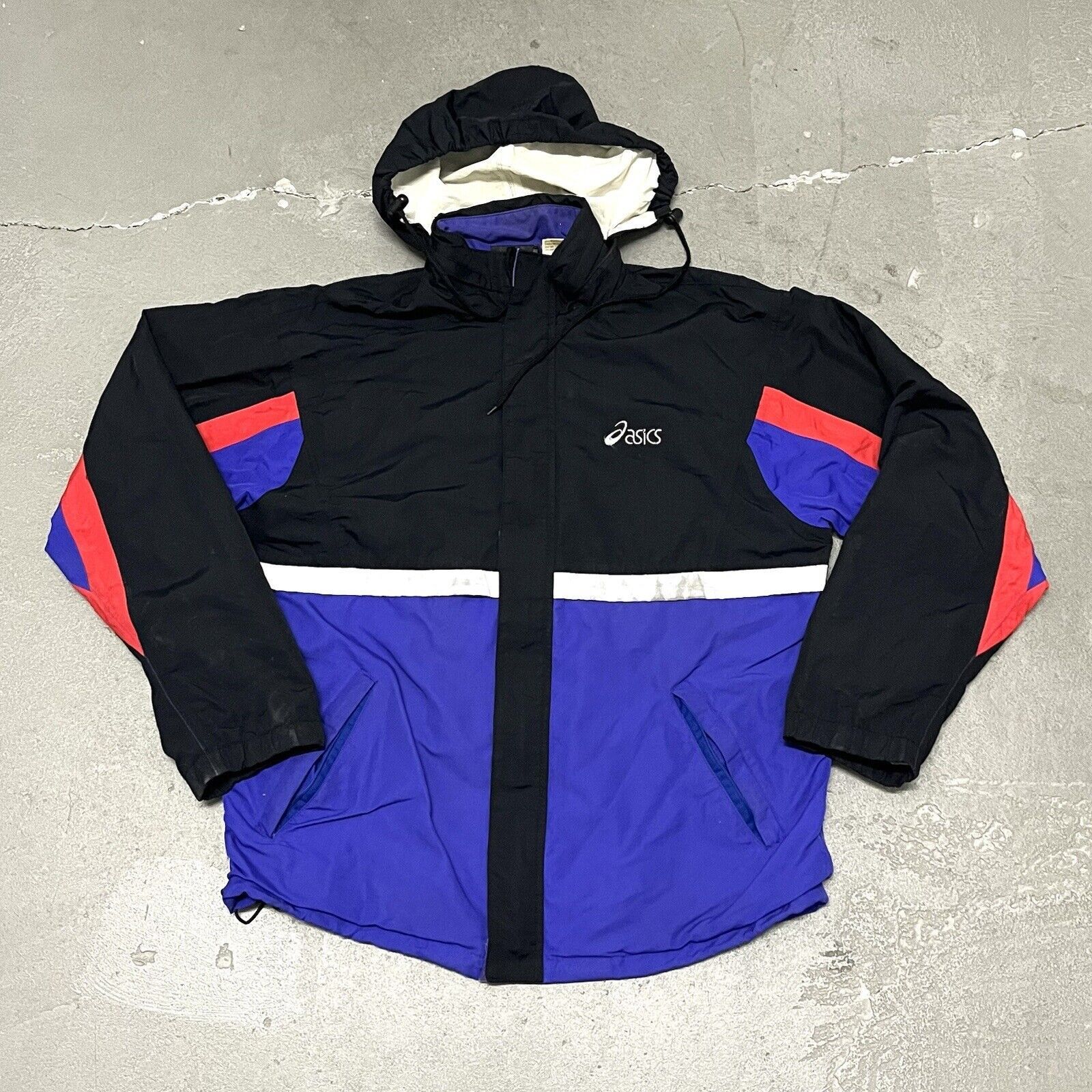 Asics VTG 1990’s ASICS Colour Block Full Zip Windbreaker Size Med Size US M / EU 48-50 / 2 - 1 Thumbnail