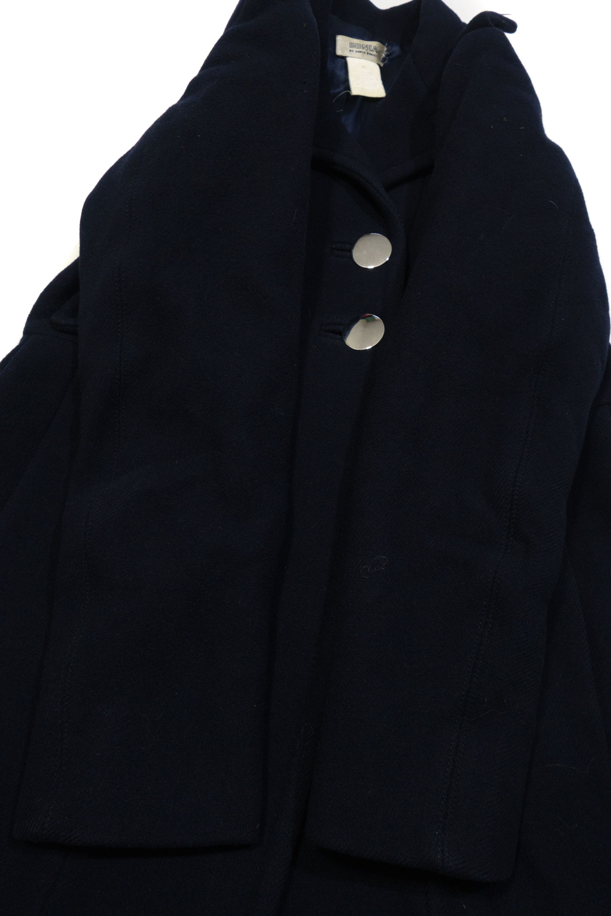 Sonia Rykiel 00s Sonia By Sonia Rykiel Wool Pea Coat Jacket Size S / US 4 / IT 40 - 5 Thumbnail