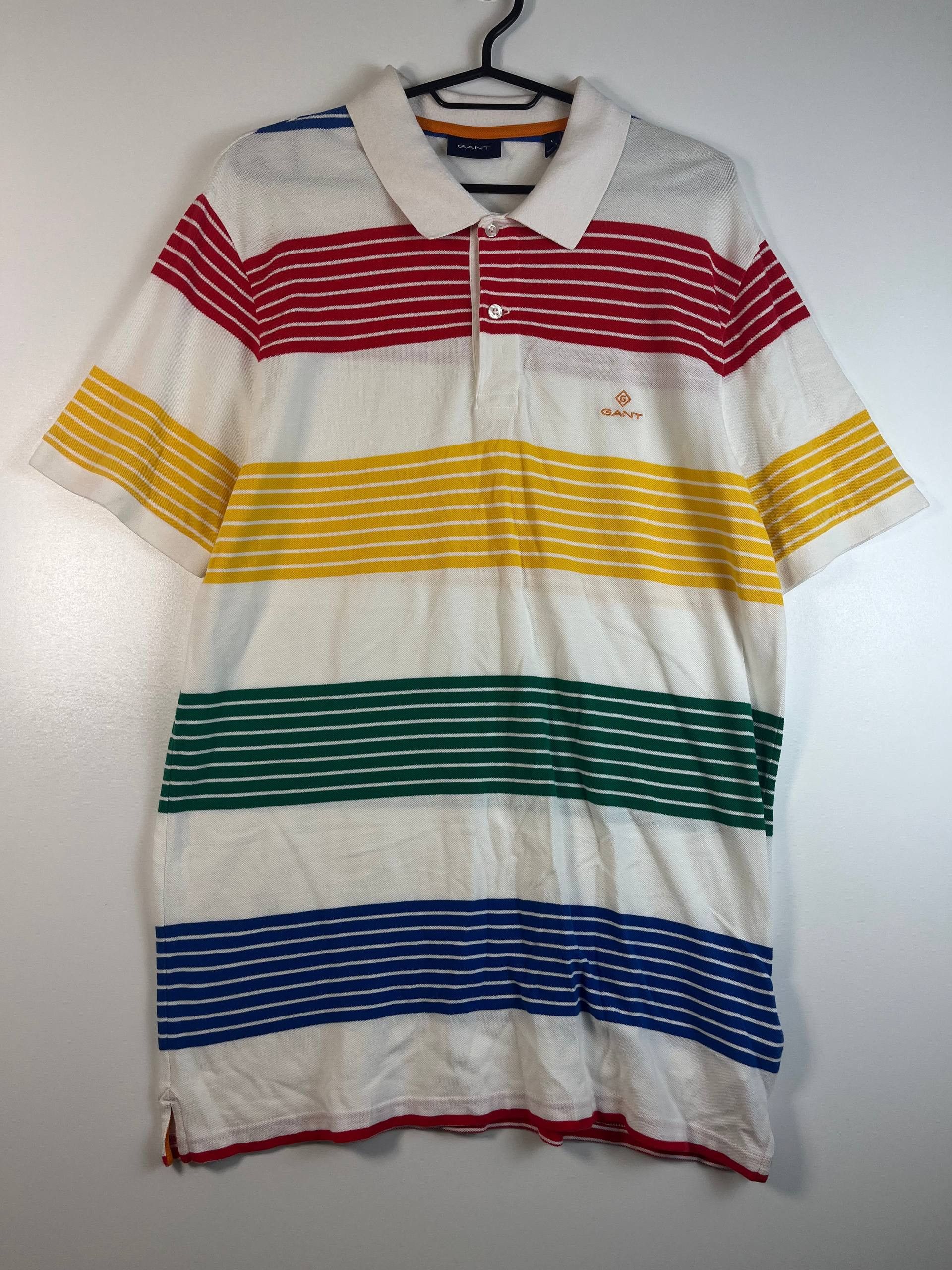 Gant GANT Polo Shirt Multicolor Striped Short Sleeve Size L Size US L / EU 52-54 / 3 - 1 Thumbnail