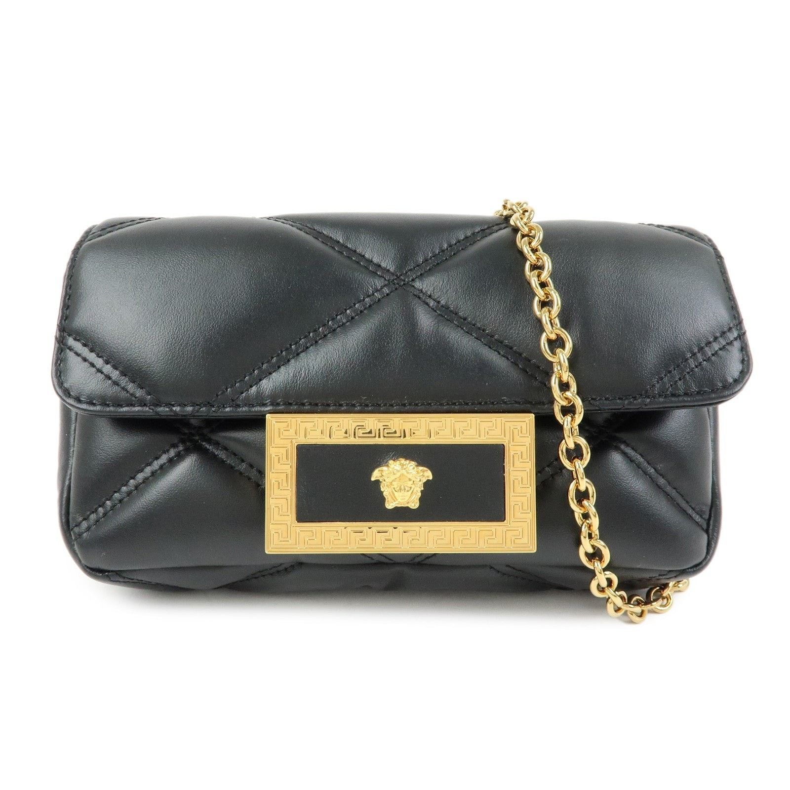 Versace Versace Medusa Quilted Lambskin Flap Bag Black Size ONE SIZE - 1 Thumbnail