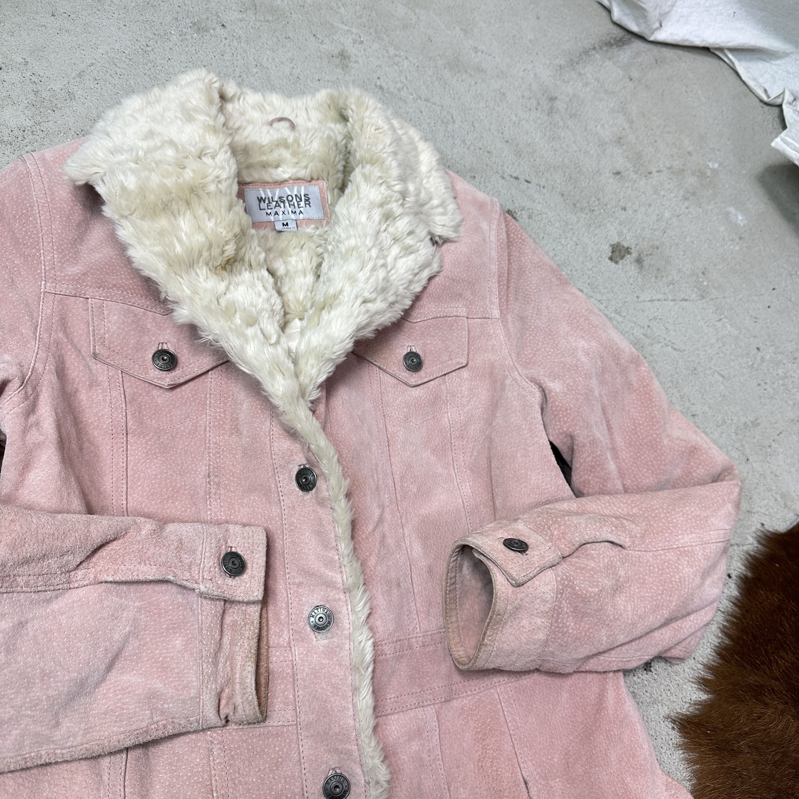 Vintage Vintage Leather Baby Pink NYC Girl Style Jacket Y2K Size M / US 6-8 / IT 42-44 - 7 Thumbnail