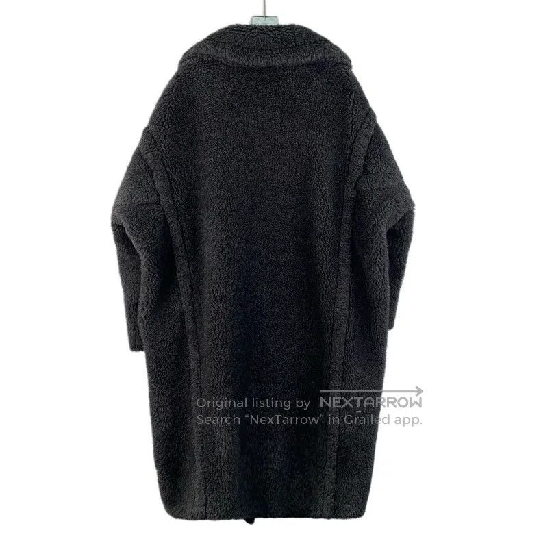 Max Mara Max Mara Dark Gray Teddy Sheep Wool Lapel Double Breasted Size M / US 6-8 / IT 42-44 - 2 Thumbnail