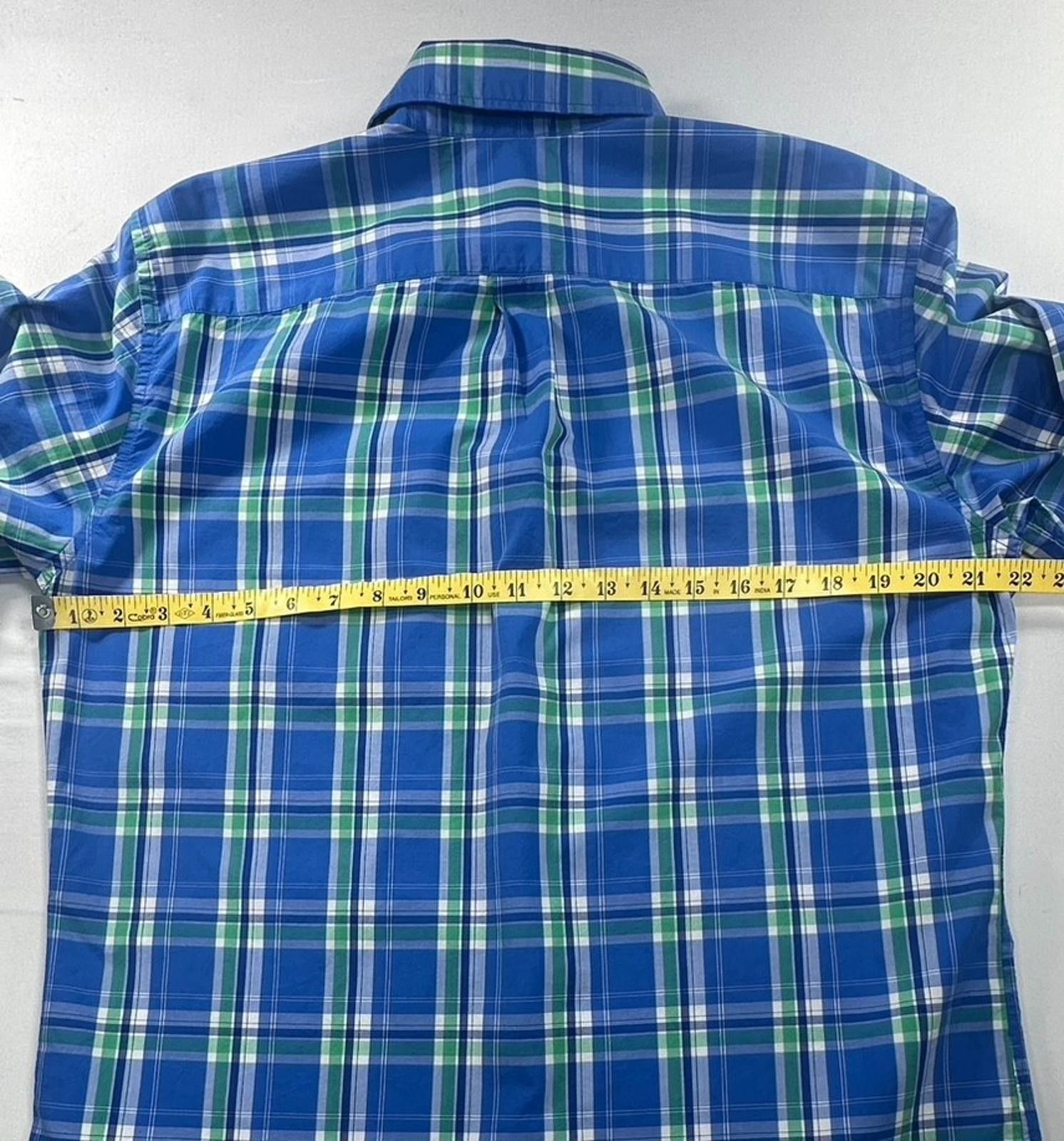 Gap Gap 100% Cotton Oxford Plaid Button Up Blue/Green Mens M Size US M / EU 48-50 / 2 - 7 Thumbnail
