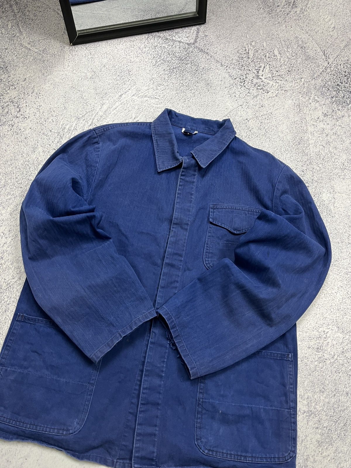 Le Laboureur French Workwear German Work Jacket Sanfor Blue Chore Coat Size US M / EU 48-50 / 2 - 8 Thumbnail