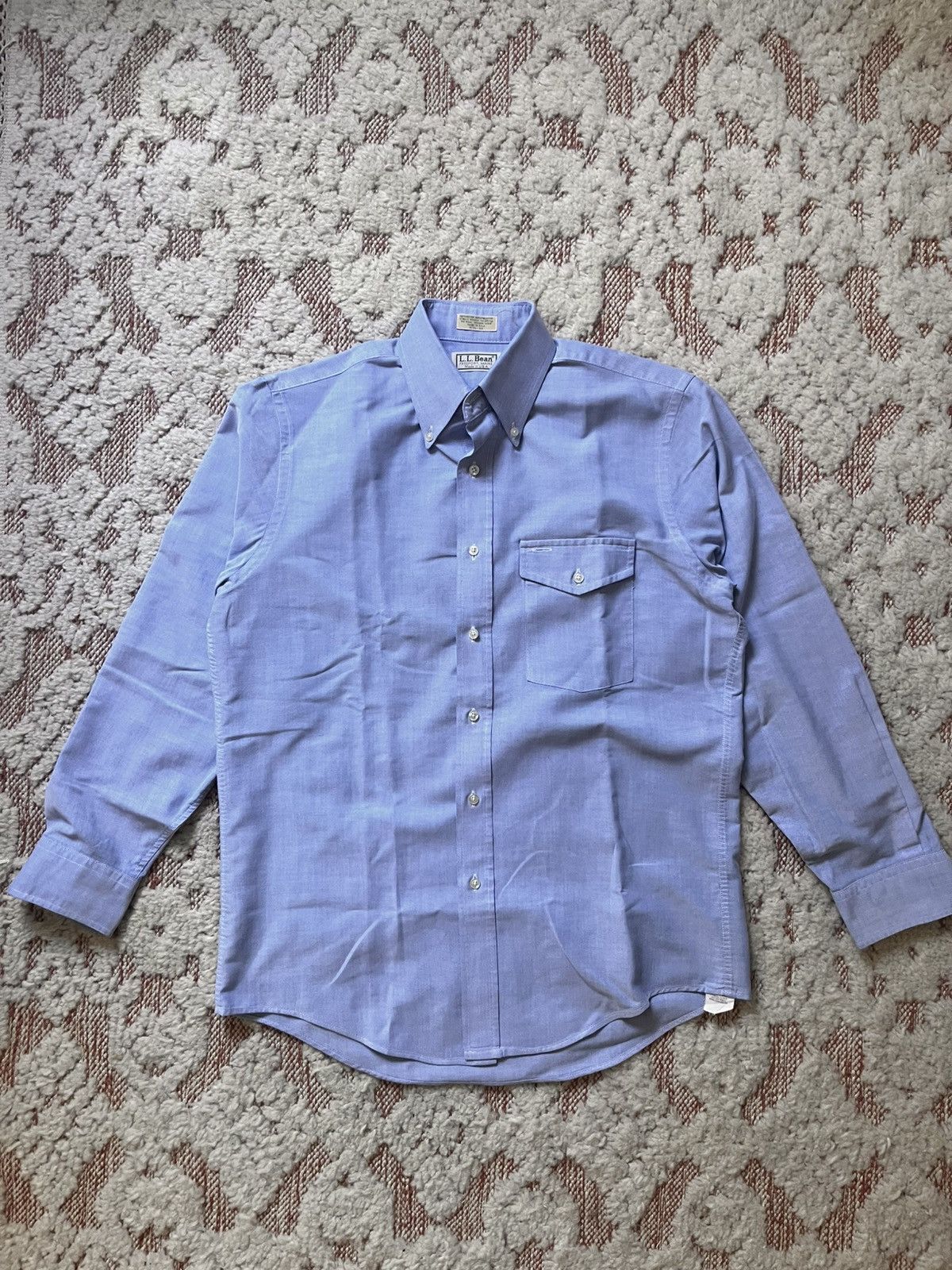 L.L. Bean × Vintage Vintage L.L.Bean Button-Down Dress Shirt Made in USA 90s Size US L / EU 52-54 / 3 - 1 Thumbnail