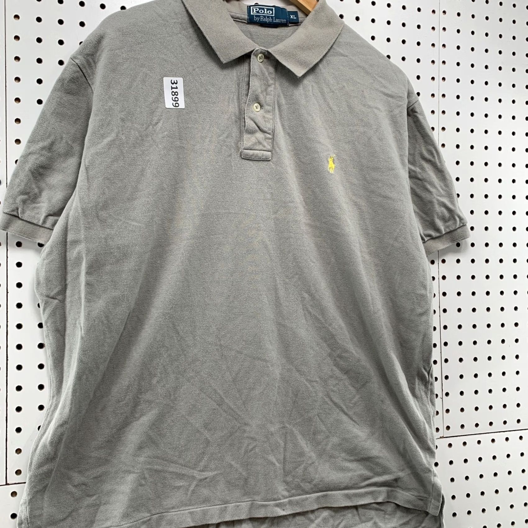 Polo Ralph Lauren Polo Ralph Lauren Shirt Mens XL Gray Yellow Pony Collared Casual 25x28.5 Size US XL / EU 56 / 4 - 3 Thumbnail