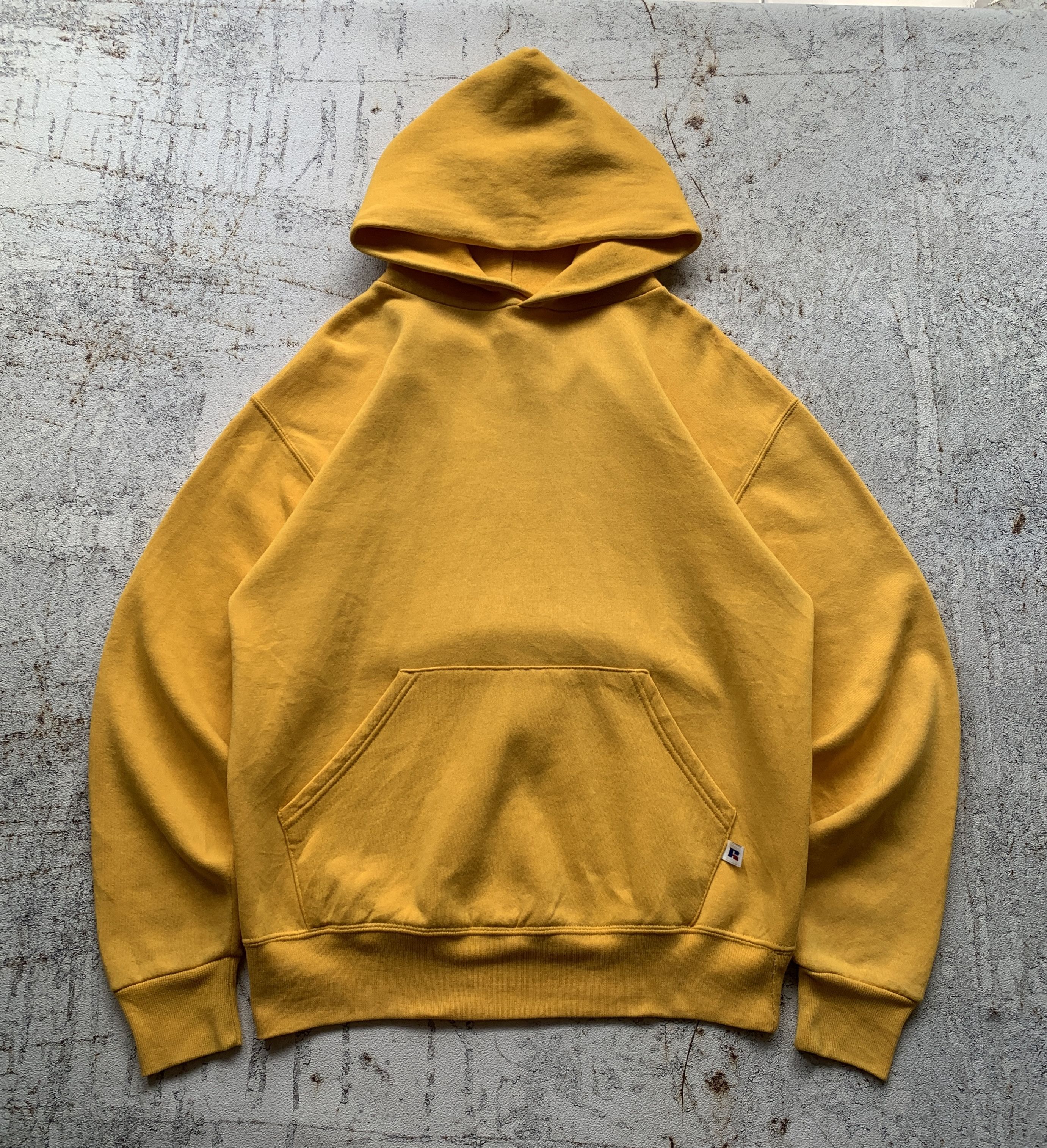 Russell Athletic Vintage Russell Athletic Blank Yellow Hoodie Size US L / EU 52-54 / 3 - 1 Thumbnail