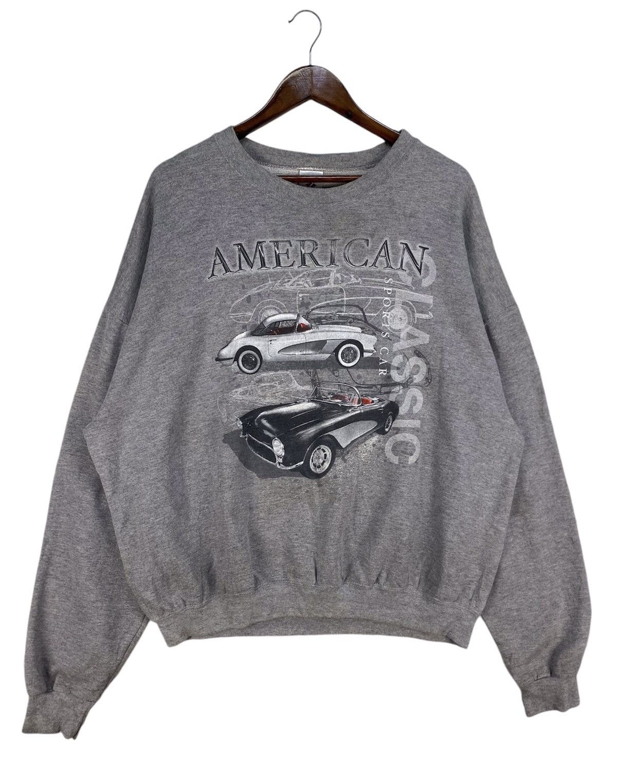 Designer × Vintage 🔥RARE🔥VINTAGE 90s AMERICAN SPORTS CAR SWEATSHIRT Size US XXL / EU 58 / 5 - 1 Thumbnail