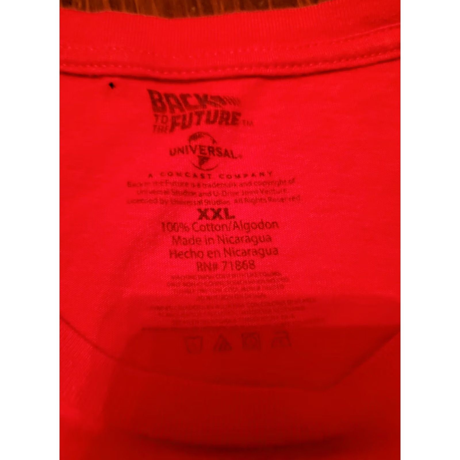 Vintage Womens Plus Size Back To The Future Time Travel Red Graphic T Shirt 2XL Size XXL / US 16-18 / IT 52-54 - 2 Thumbnail