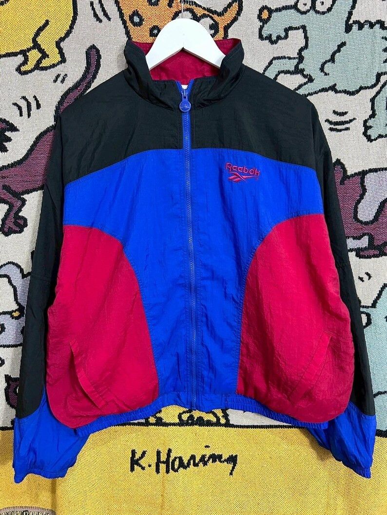 Reebok Vintage 90s Reebok Jacket size L Size US L / EU 52-54 / 3 - 1 Thumbnail