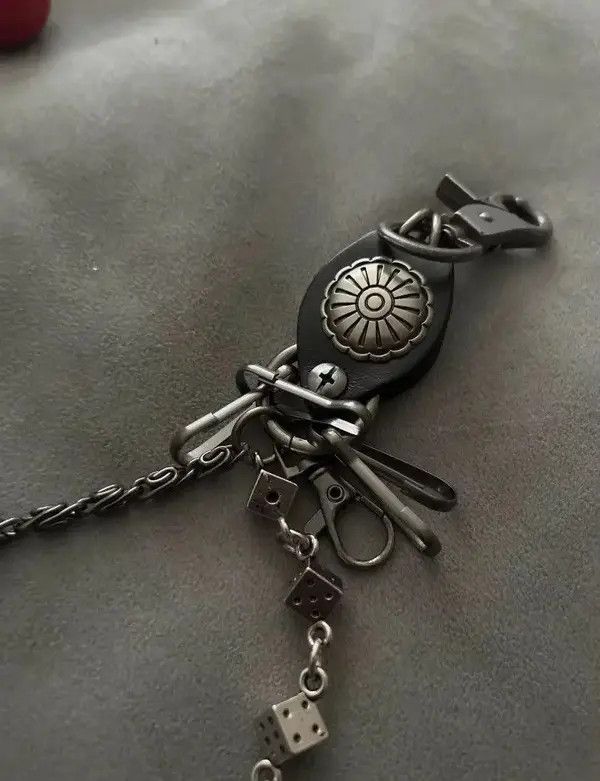 Japanese Brand Leather Goth Dice Wallet Belts Chain Size ONE SIZE - 8 Thumbnail