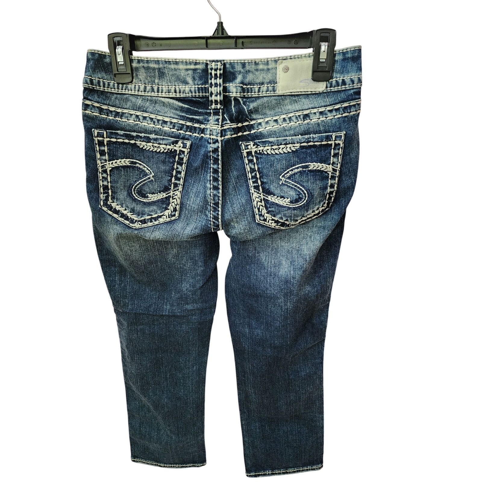 Silver Jeans Co. Silver Jeans Co. Suki Mid Capri Fluid Denim Size 27/22 Blue Size 27" / US 4 / IT 40 - 2 Thumbnail