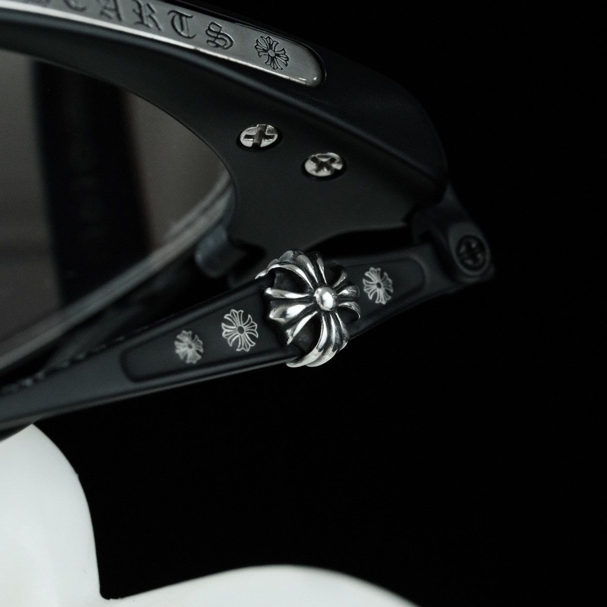 Chrome Hearts Sluntradiction Sunglasses in Matte Black/Silver