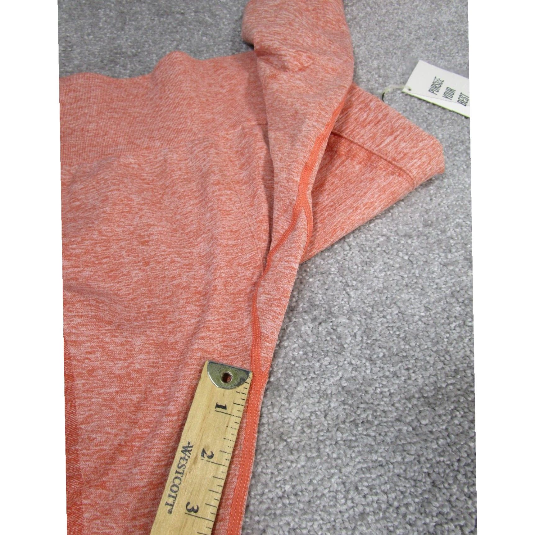 Vintage Womens Compression Leggings Small Extra Large Light Orange Size 28" / US 6 / IT 42 - 3 Thumbnail
