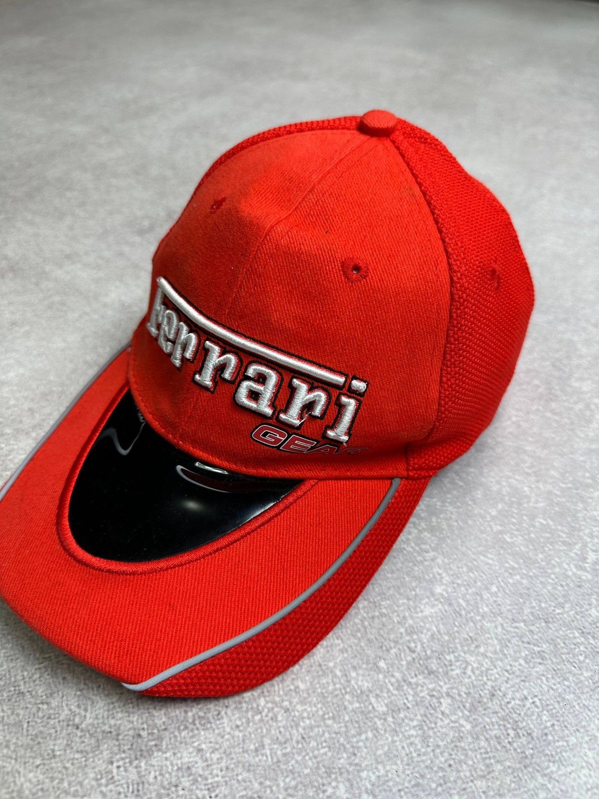 Ferrari Vintage Ferarri F-1 Racing Reflective Red Cap Os Size ONE SIZE - 3 Thumbnail
