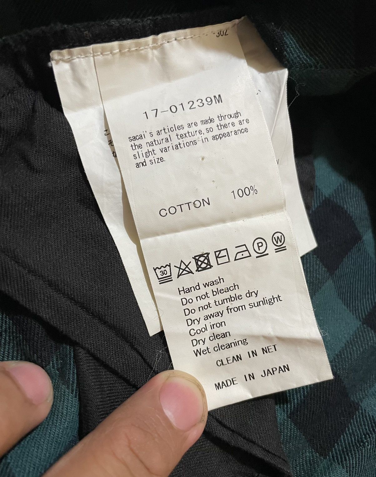 Sacai Sacai SS17 Buffalo Check Plaid Shirt w/ Shoulder Zipper RARE Size US L / EU 52-54 / 3 - 13 Thumbnail