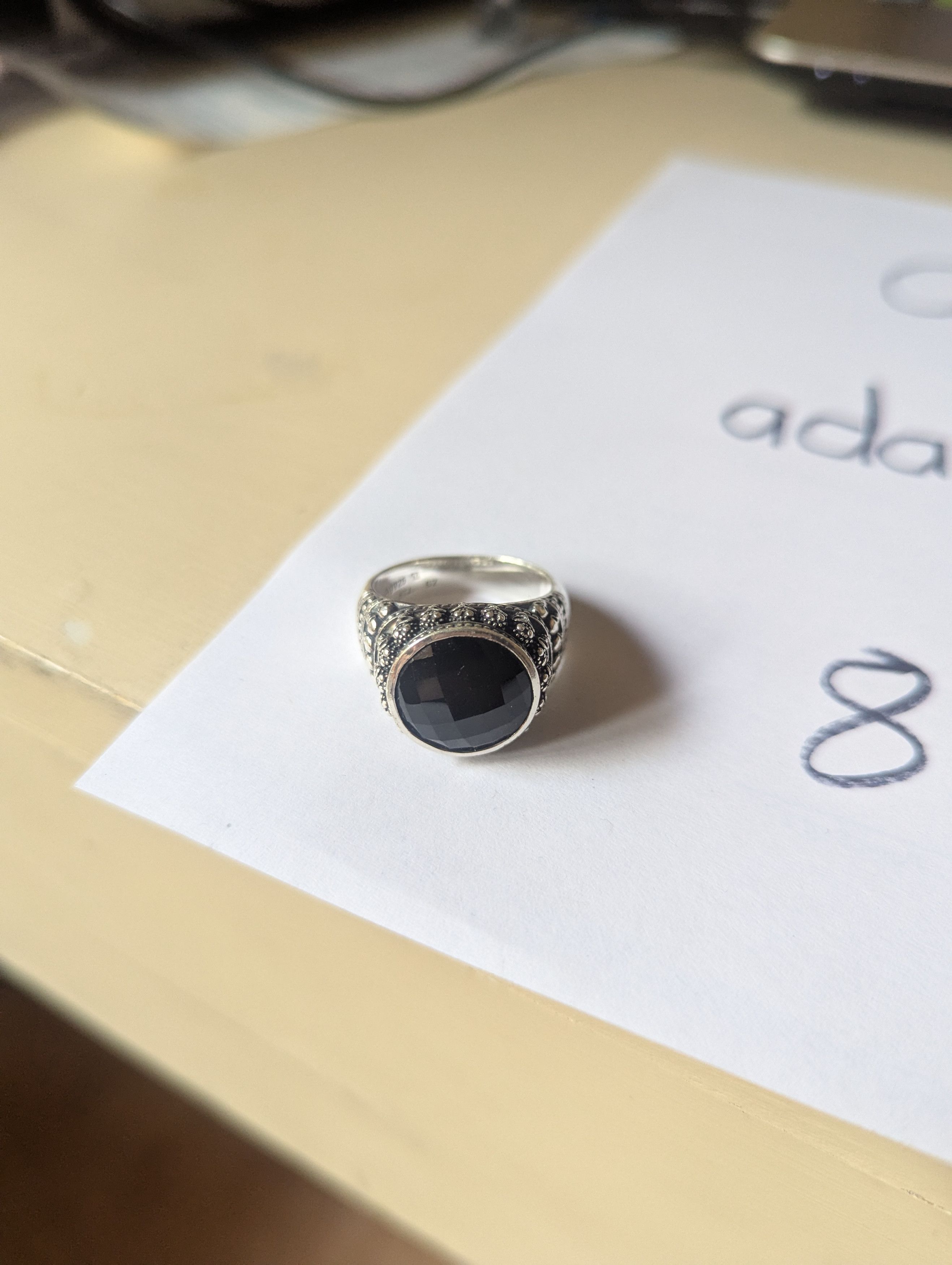Thomas Sabo Onyx Skull Ring Size ONE SIZE - 1 Thumbnail