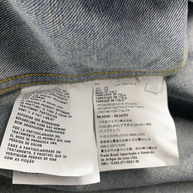 Prada Prada Organic Denim Long Sleeve Shirt for Women Size US XS / EU 42 / 0 - 1 Thumbnail