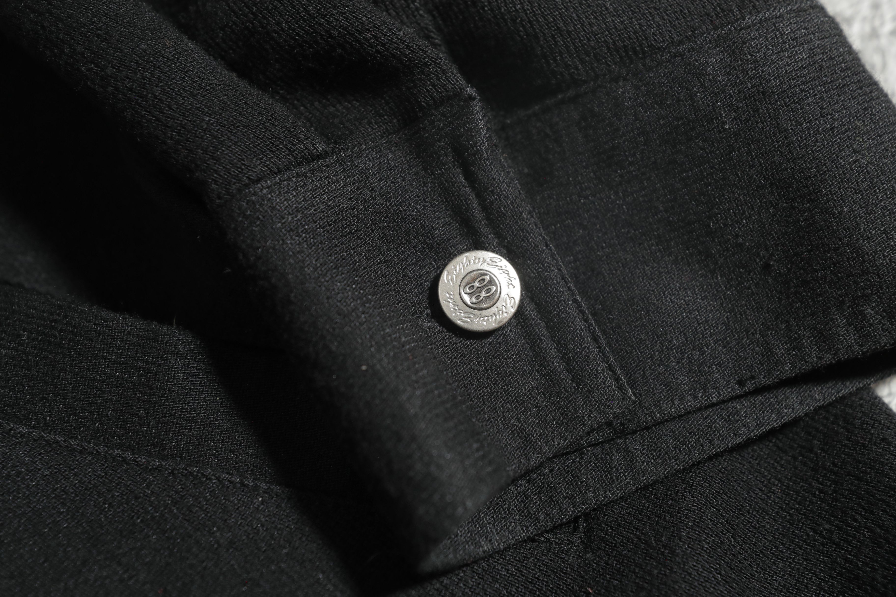 Eighty Eight Eighty Eight Vintage Collared Zip Up Black Jacket (XL) Size US XL / EU 56 / 4 - 6 Thumbnail