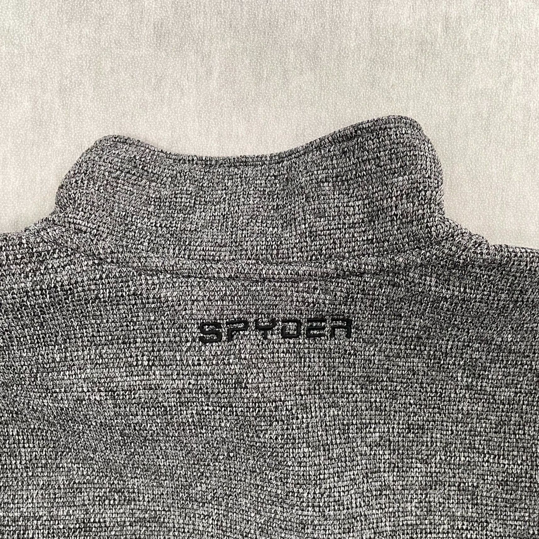 Spyder Spyder Jacket Mens Zip Fleece Full Zip Gray Black Adult S Size Regular Logo Pocket Stand-Up Collar Size US S / EU 44-46 / 1 - 5 Thumbnail