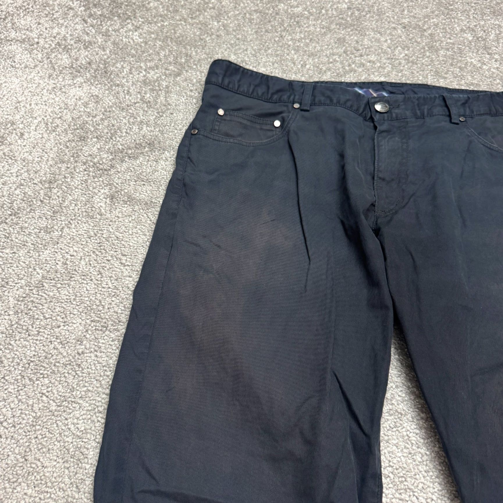Paul & Shark Paul & Shark Pants Men Chino 36 Navy Blue Cotton Stretch Comfortable 5-Pocket Regular Straight Size US 36 / EU 52 - 3 Thumbnail