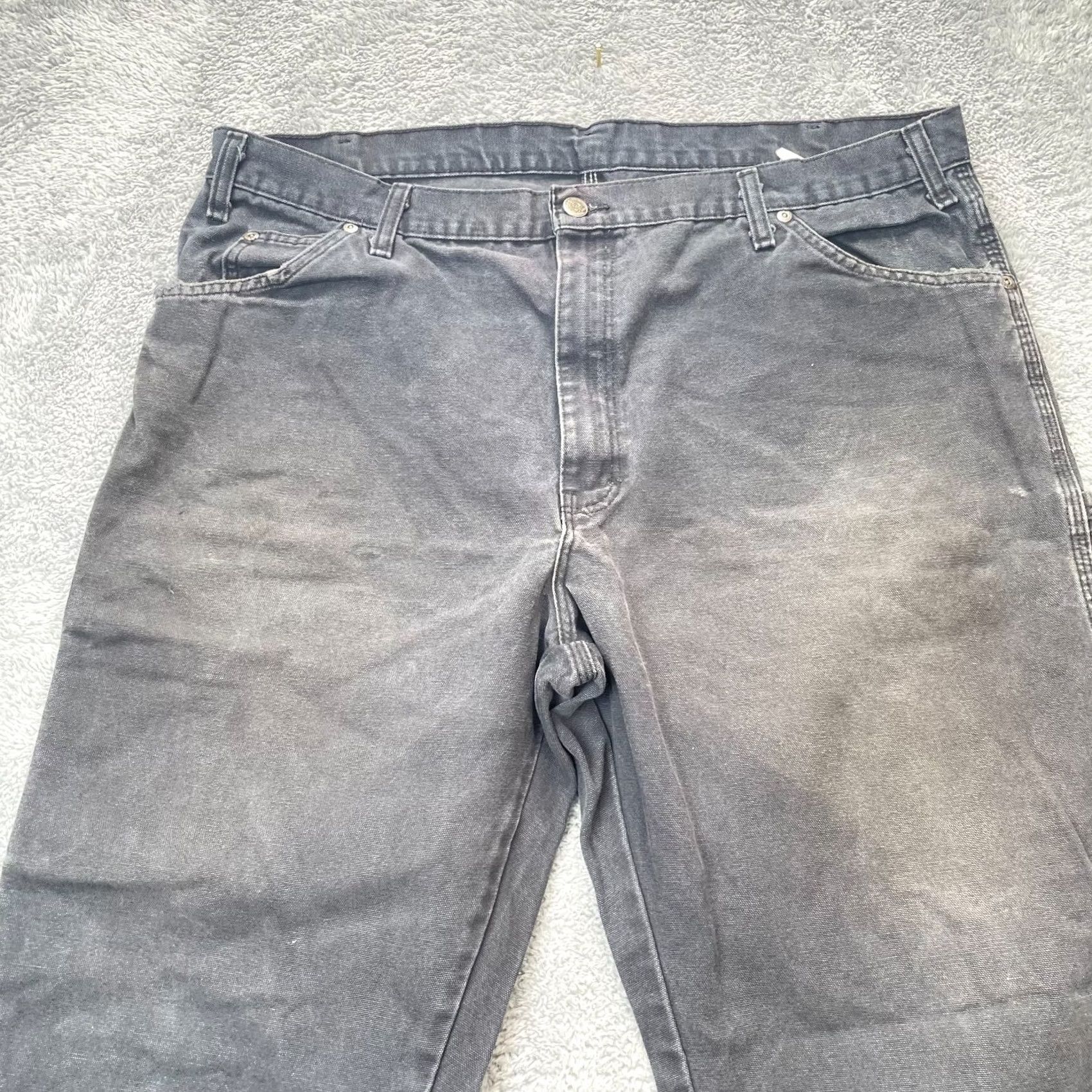 Dickies Dickies Pants Mens 40x30 Gray Denim Carpenter Cotton Workwear Utility Fade Baggy Size US 40 / EU 56 - 2 Thumbnail