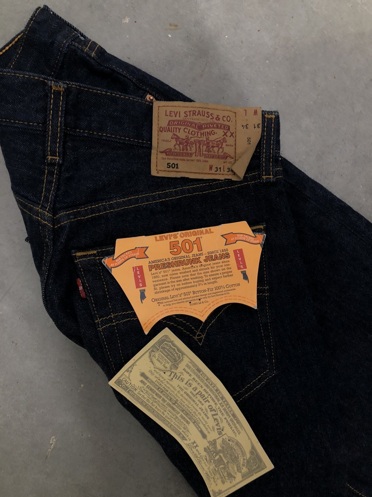 Levi's × Vintage DSWT Levis 501 Rare Vintage Oversize 90s Hype Denim Size US 31 - 2 Thumbnail