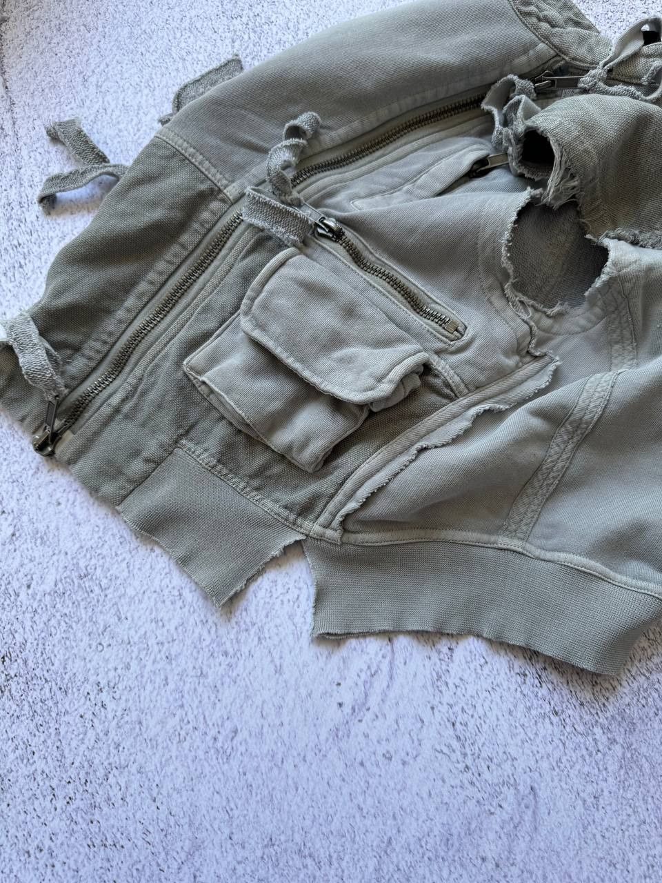 Designer × Haider Ackermann HAIDER ACKERMANN CROPPED VEST MULTI POCKET WAISTCOAT JACKET Size S / US 4 / IT 40 - 16 Thumbnail