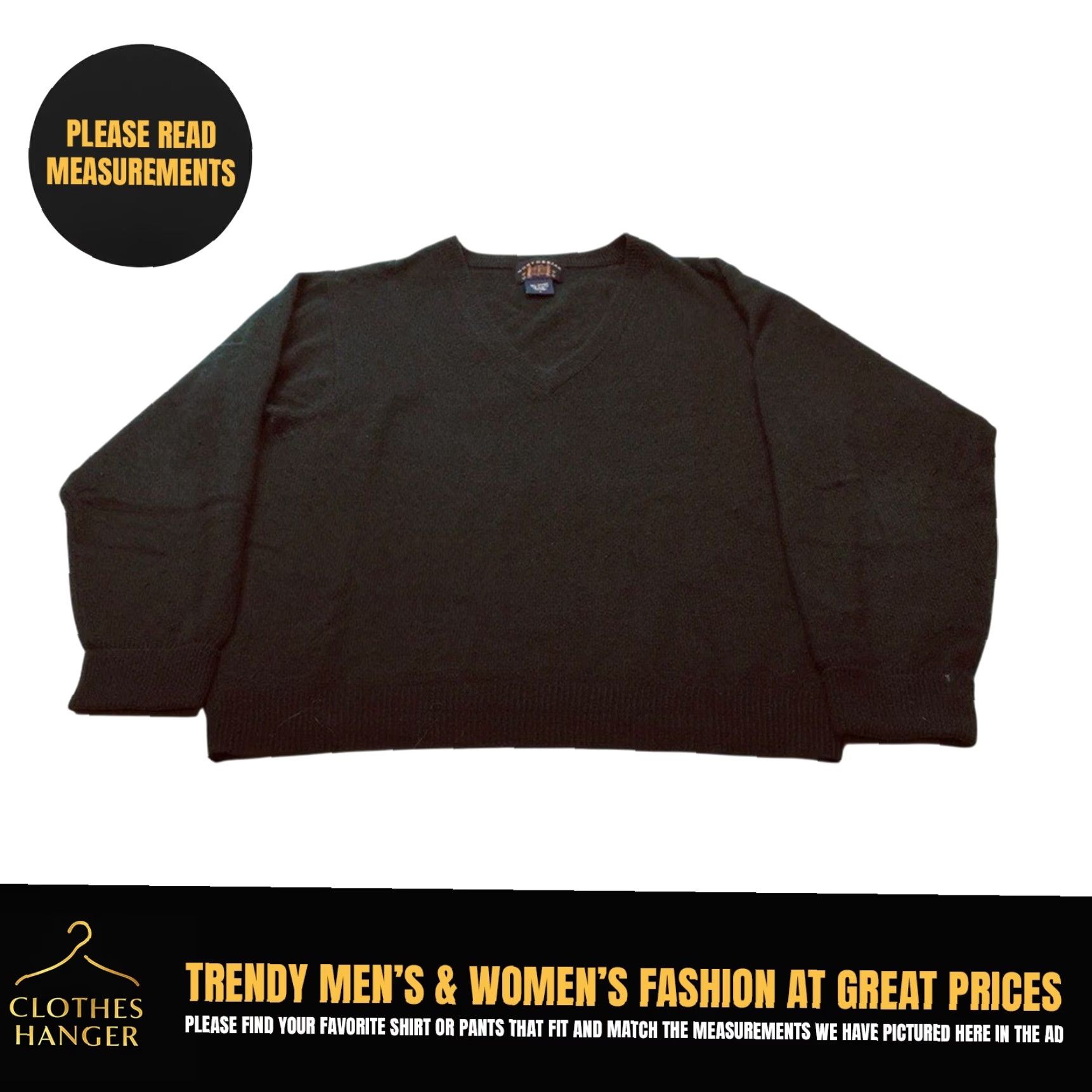 Vintage VINTAGE Northbriar 100% Cashmere V-Neck Sweater Men’s Large Green Pullover 7988 Size US L / EU 52-54 / 3 - 2 Thumbnail