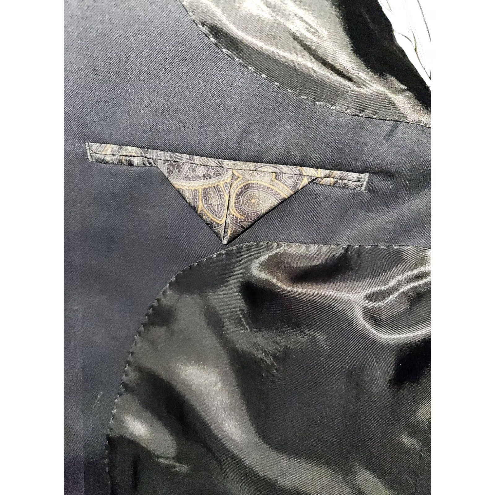 Ralph Lauren Lauren Ralph 2 Piece Mens 42 Blue Wool Blazer Men 42R Single Breasted Button Sleeve Size 42R - 7 Thumbnail