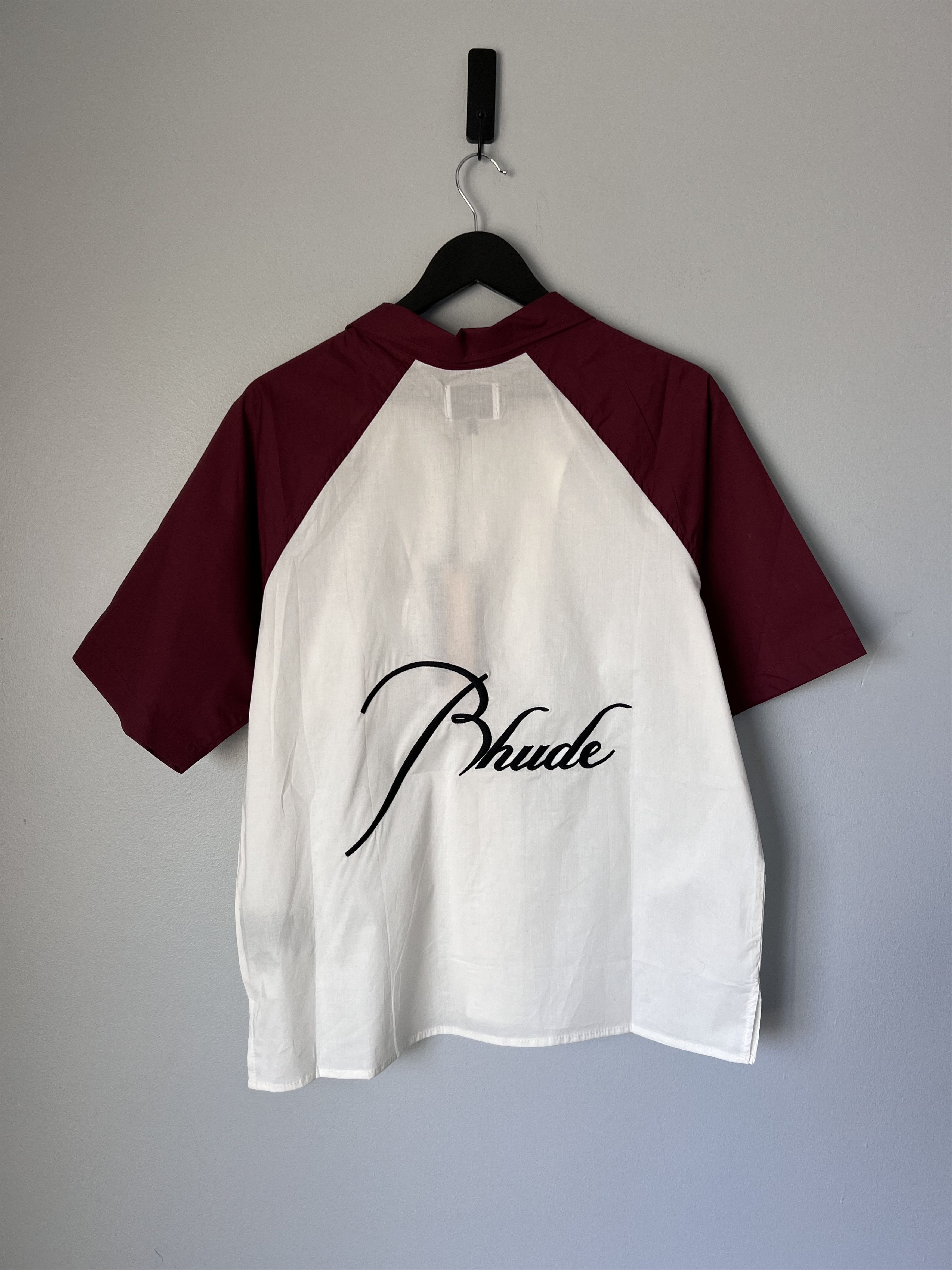 Rhude Rhude Raglan Poplin Button Up Shirt in Maroon Size US S / EU 44-46 / 1 - 5 Thumbnail