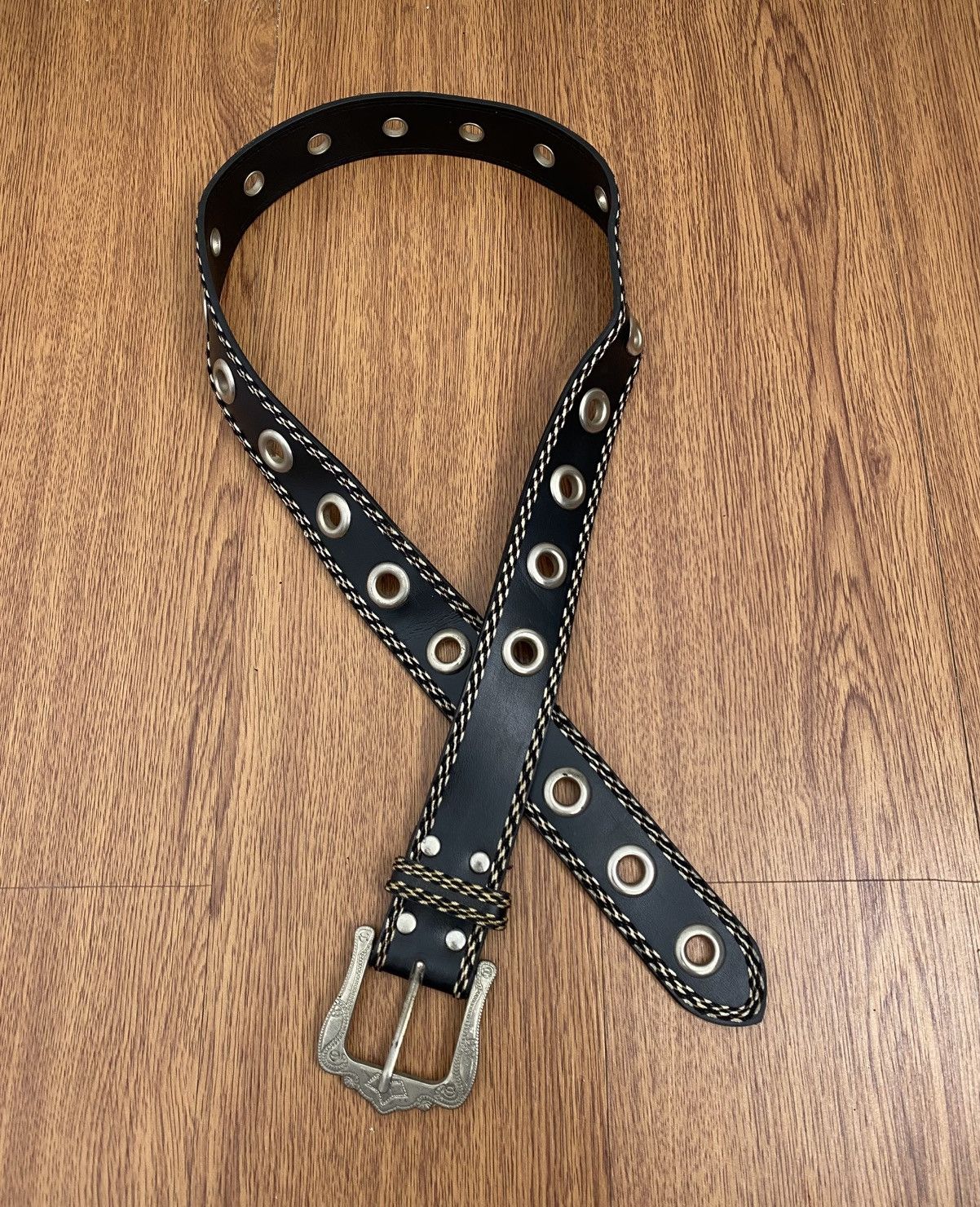 If Six Was Nine Ringer stitched black belt Size ONE SIZE - 1 Thumbnail