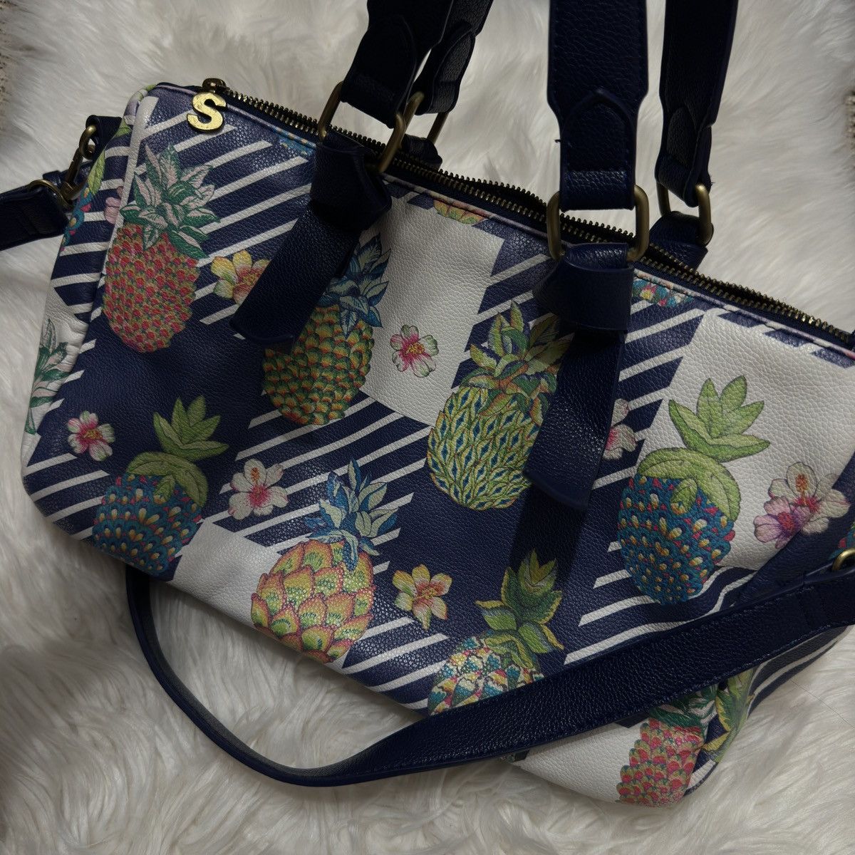Designer Desigual borsa donna, fantasia blu su fondo bianco Size ONE SIZE - 5 Thumbnail