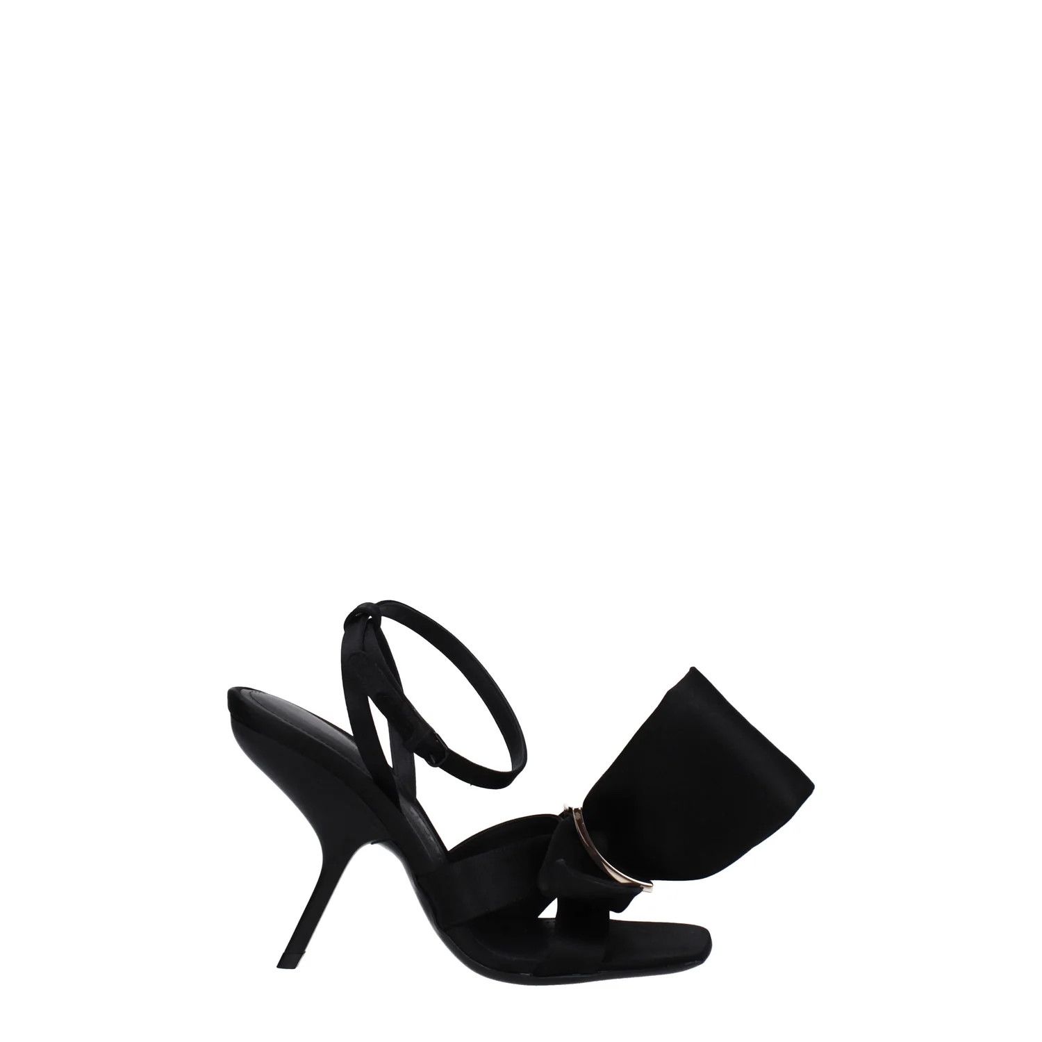 Salvatore Ferragamo ob1o1e1224 Satin Sandals in Black Size US 10 / IT 40 - 1 Thumbnail