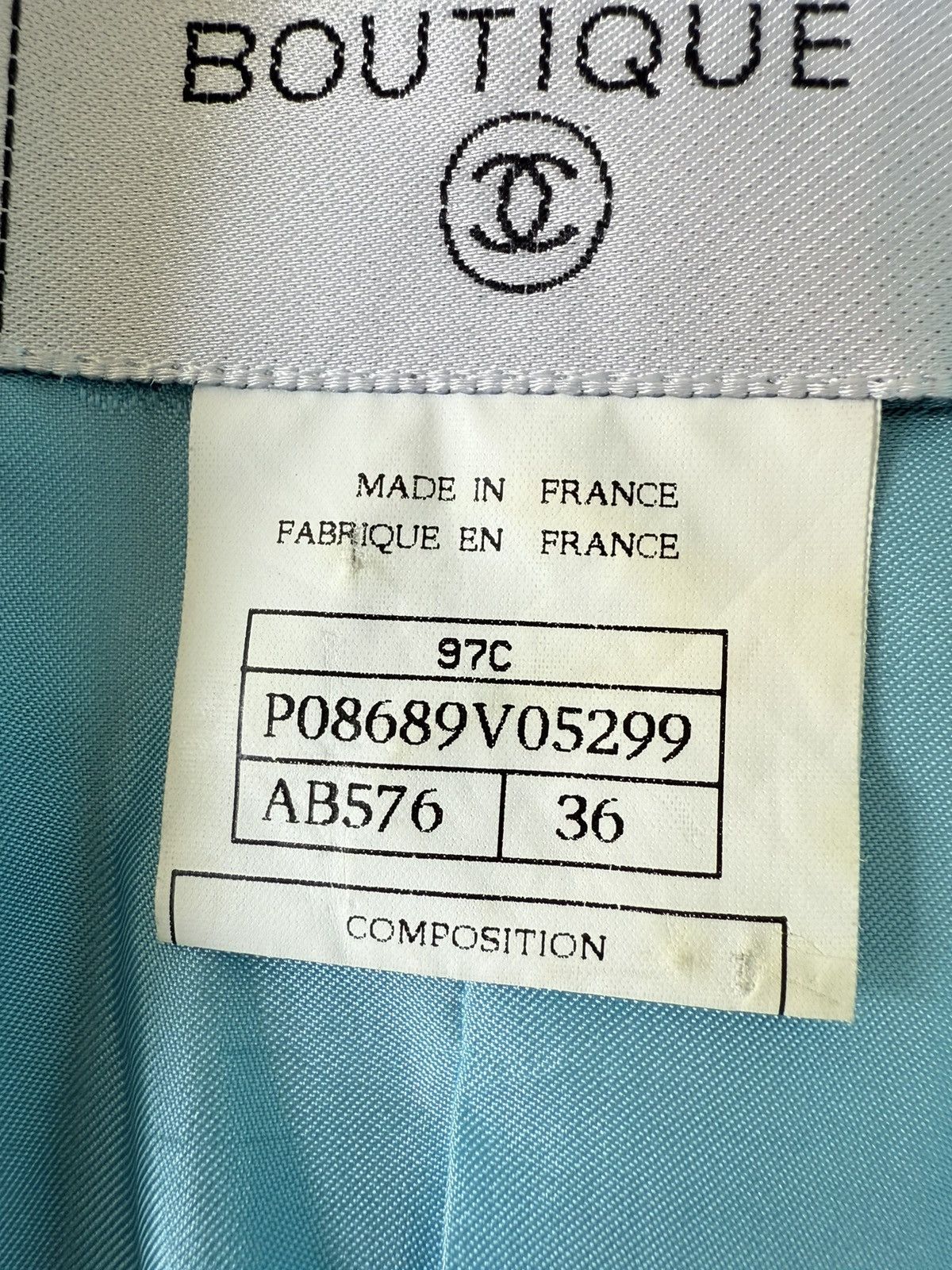 Chanel Chanel Boutique Vintage Tirquoise Cotton Blazer Size XS / US 0-2 / IT 36-38 - 11 Thumbnail