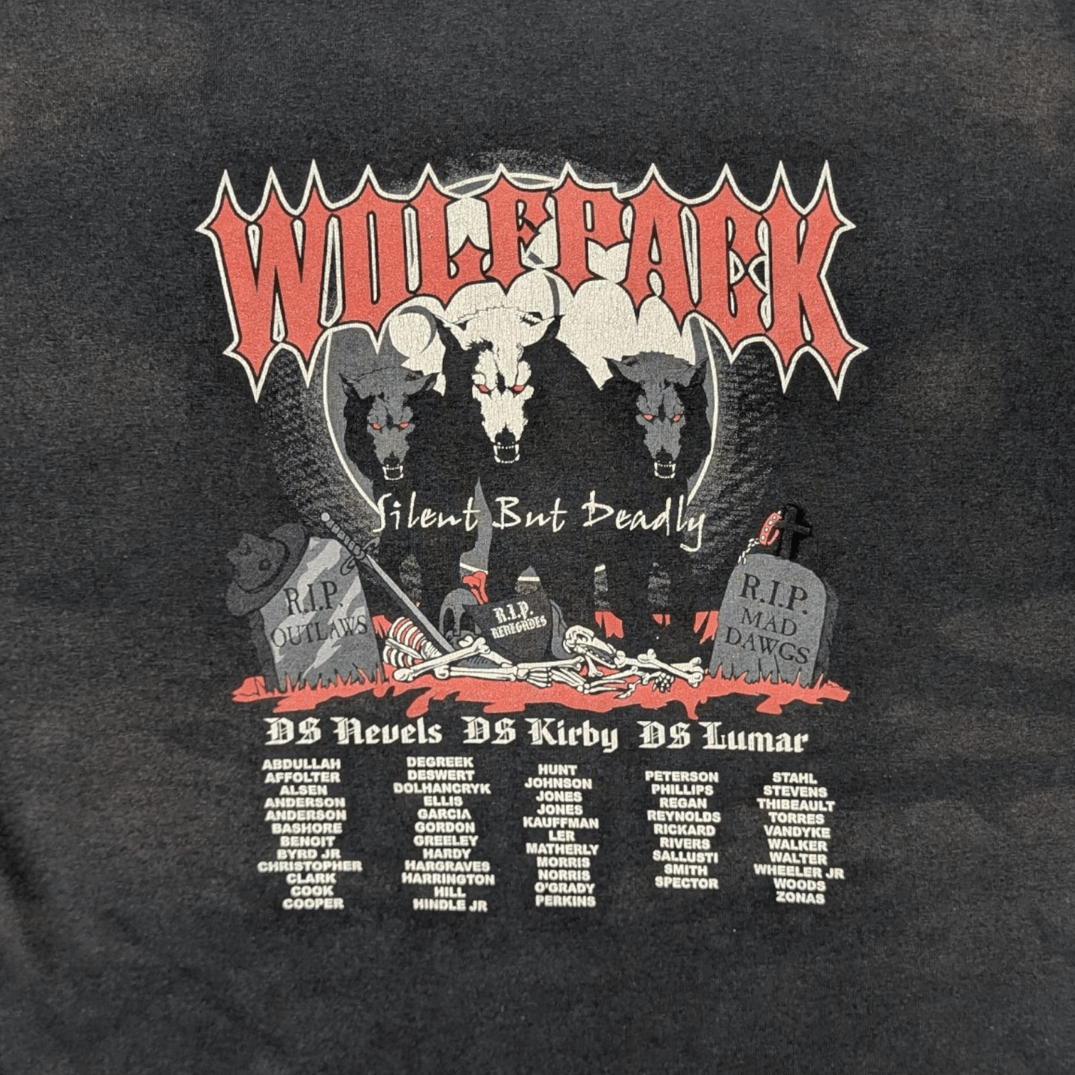 Band Tees Vintage 90's WOLFPACK Silent But Deadly Graphic T-Shirt Size US M / EU 48-50 / 2 - 10 Thumbnail