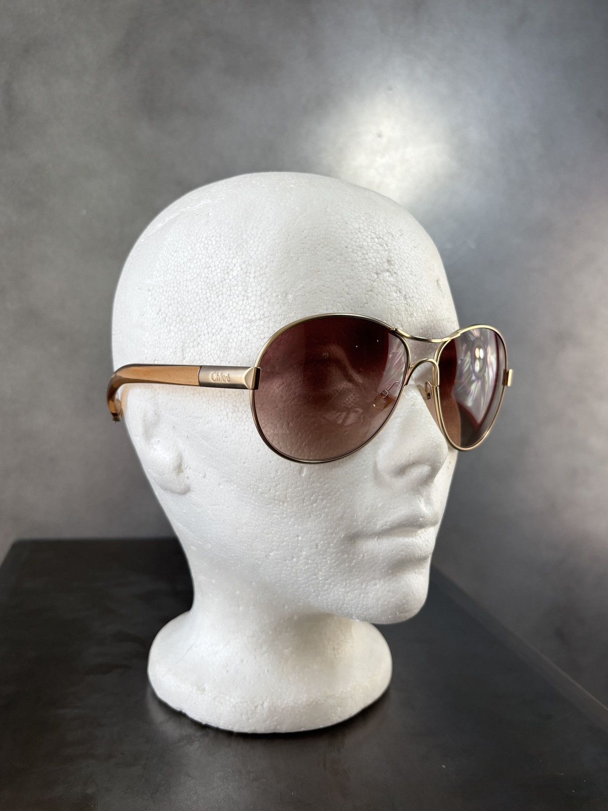 Chloe × Vintage 2000s Chloe Sunglasses Y2K Vintage Aviators LVMH Sparkle Size ONE SIZE - 2 Thumbnail