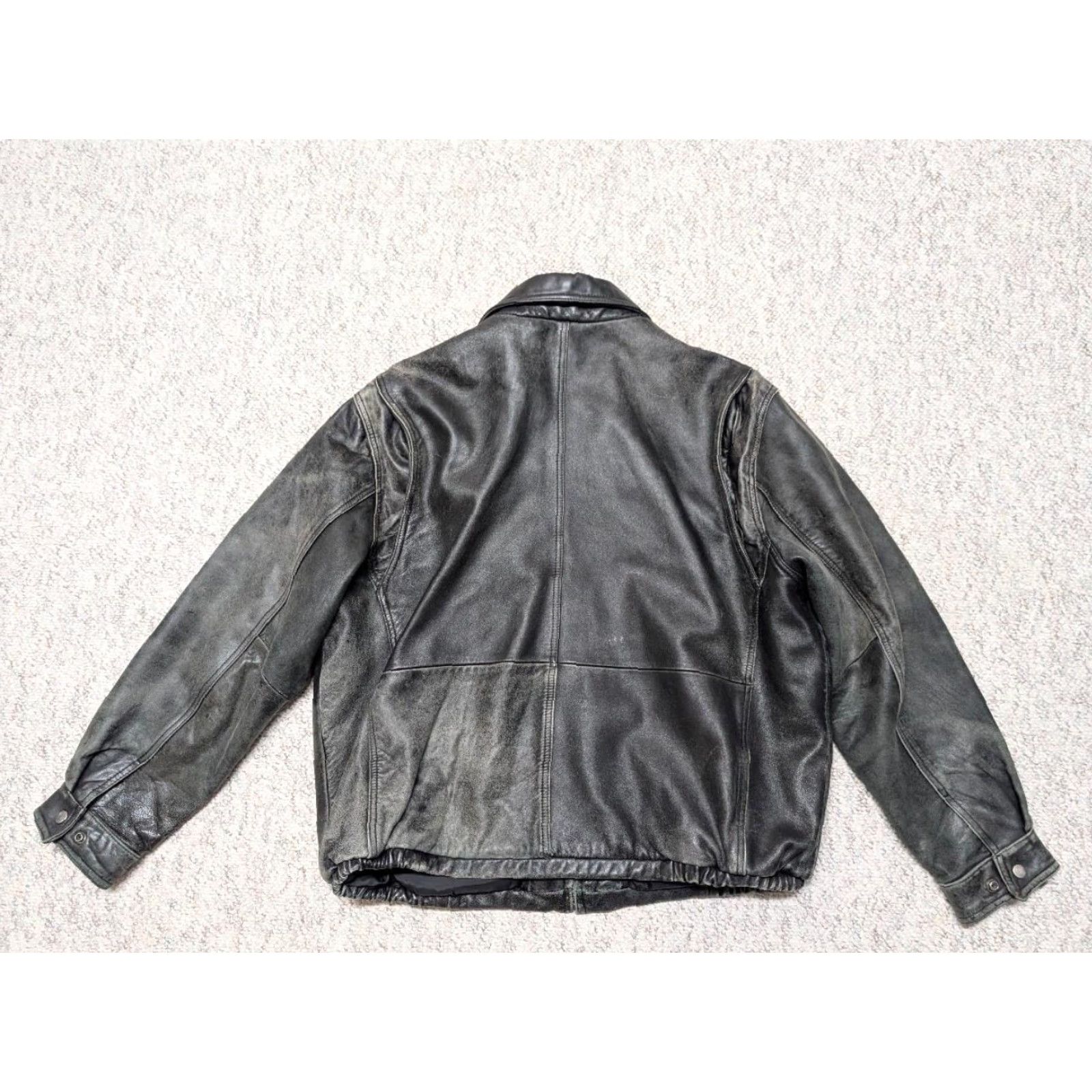Vintage VINTAGE American Classics Bomber Jacket Mens XL Leather Patina 1990s Distressed 46-48 Chest 26 29.5 22 26 Size US L / EU 52-54 / 3 - 3 Thumbnail