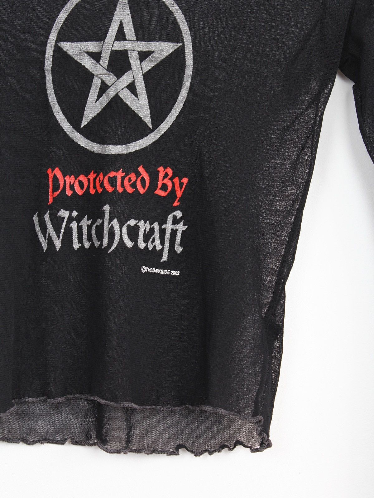 Band Tees × Japanese Brand × Vintage 2002 Protected By Witchcraft Vintage Pentagram Mesh Top Size ONE SIZE - 3 Thumbnail